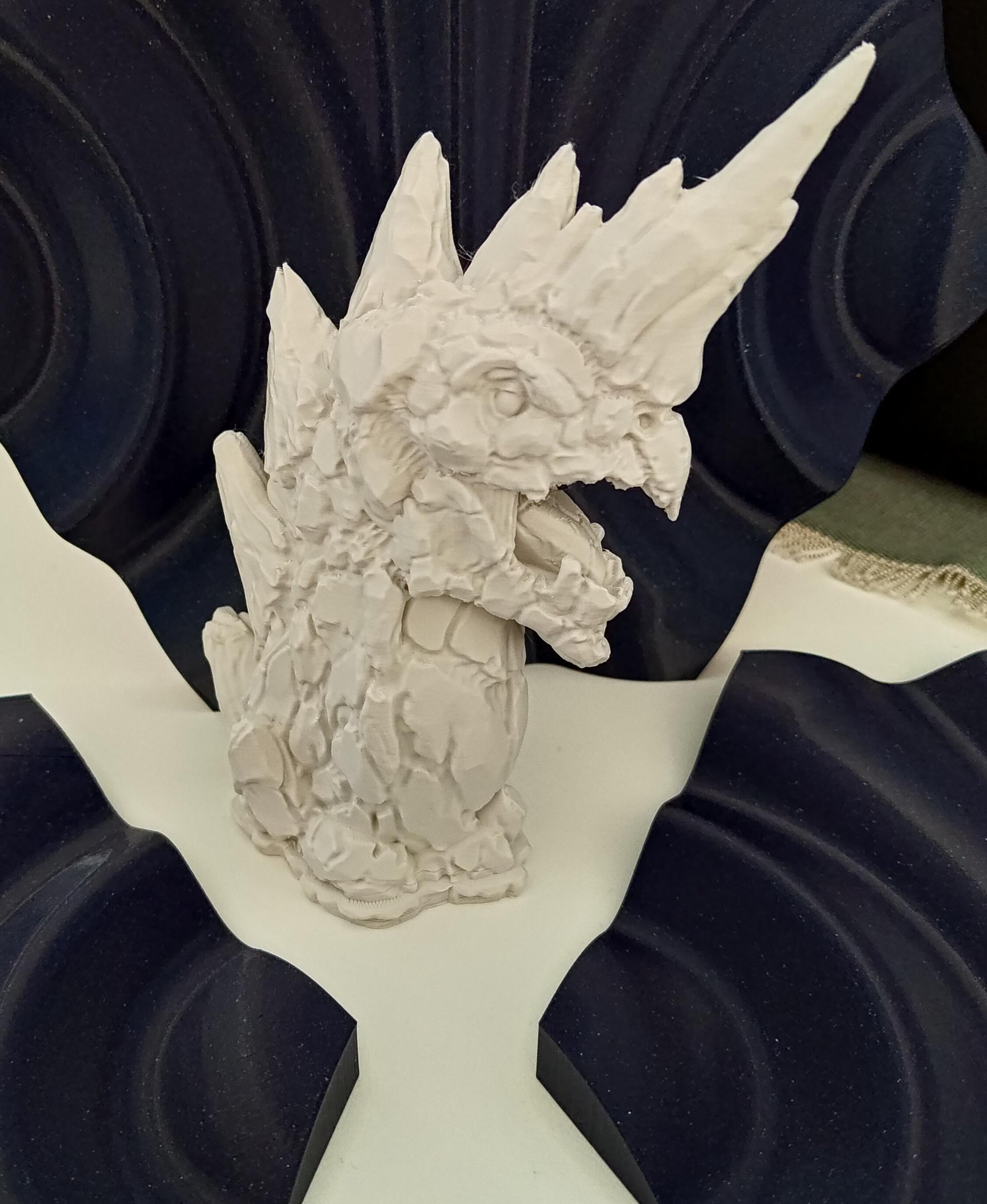 Stone Dragon bust (Pre-Supported) 3d model