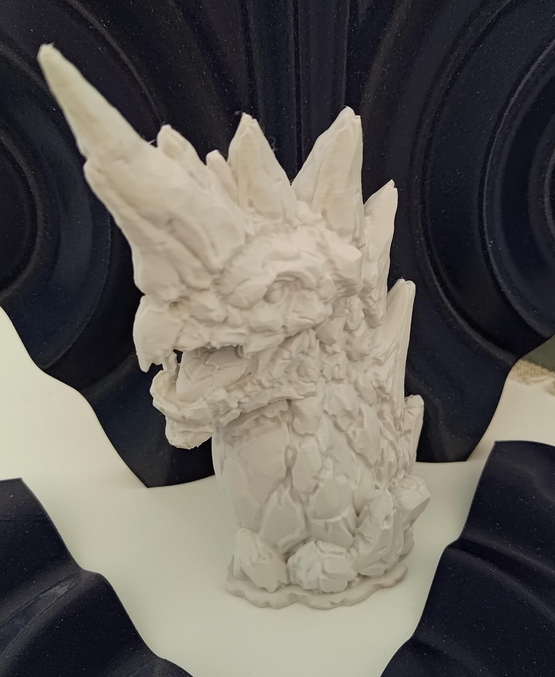 Stone Dragon bust (Pre-Supported) 3d model