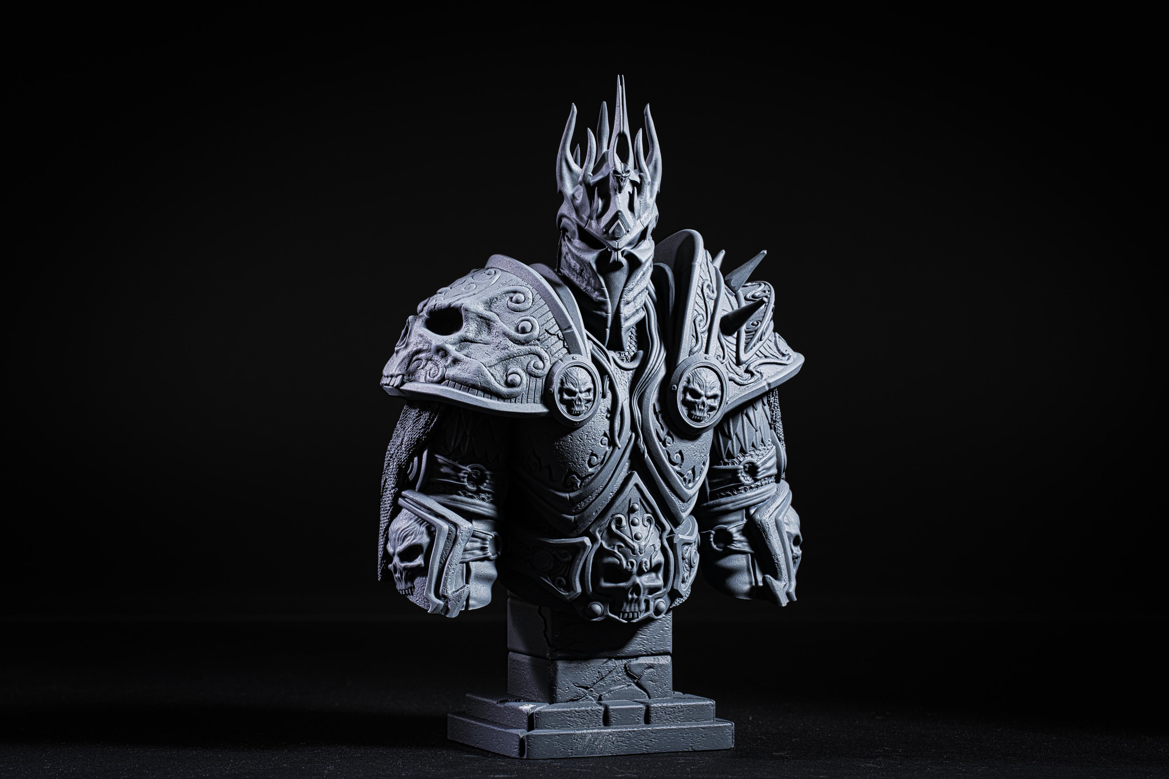 Lich King bust - WoW (Pre-Supported) 3d model