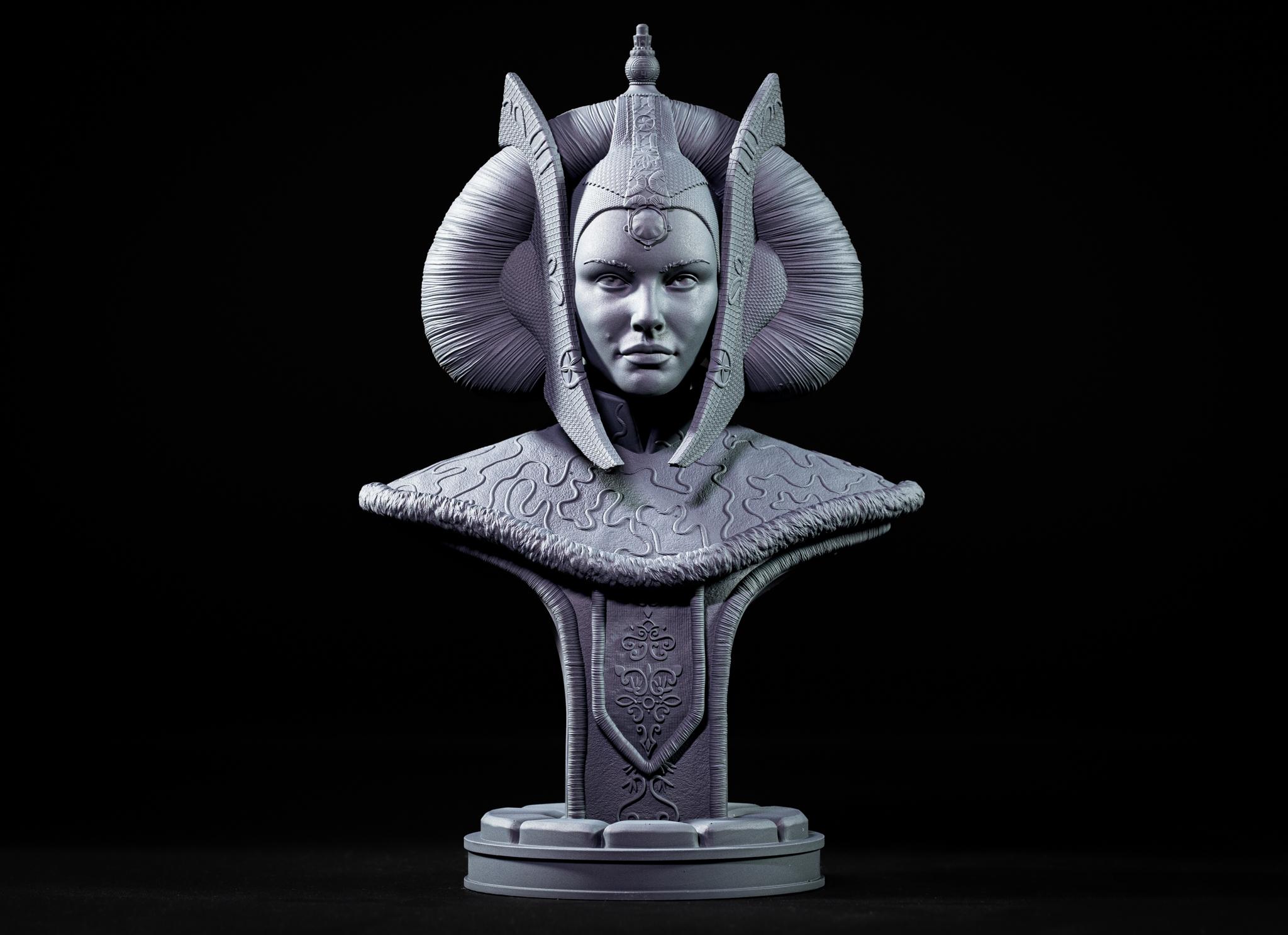 Queen Amidala bust (Pre-Supported) 3d model