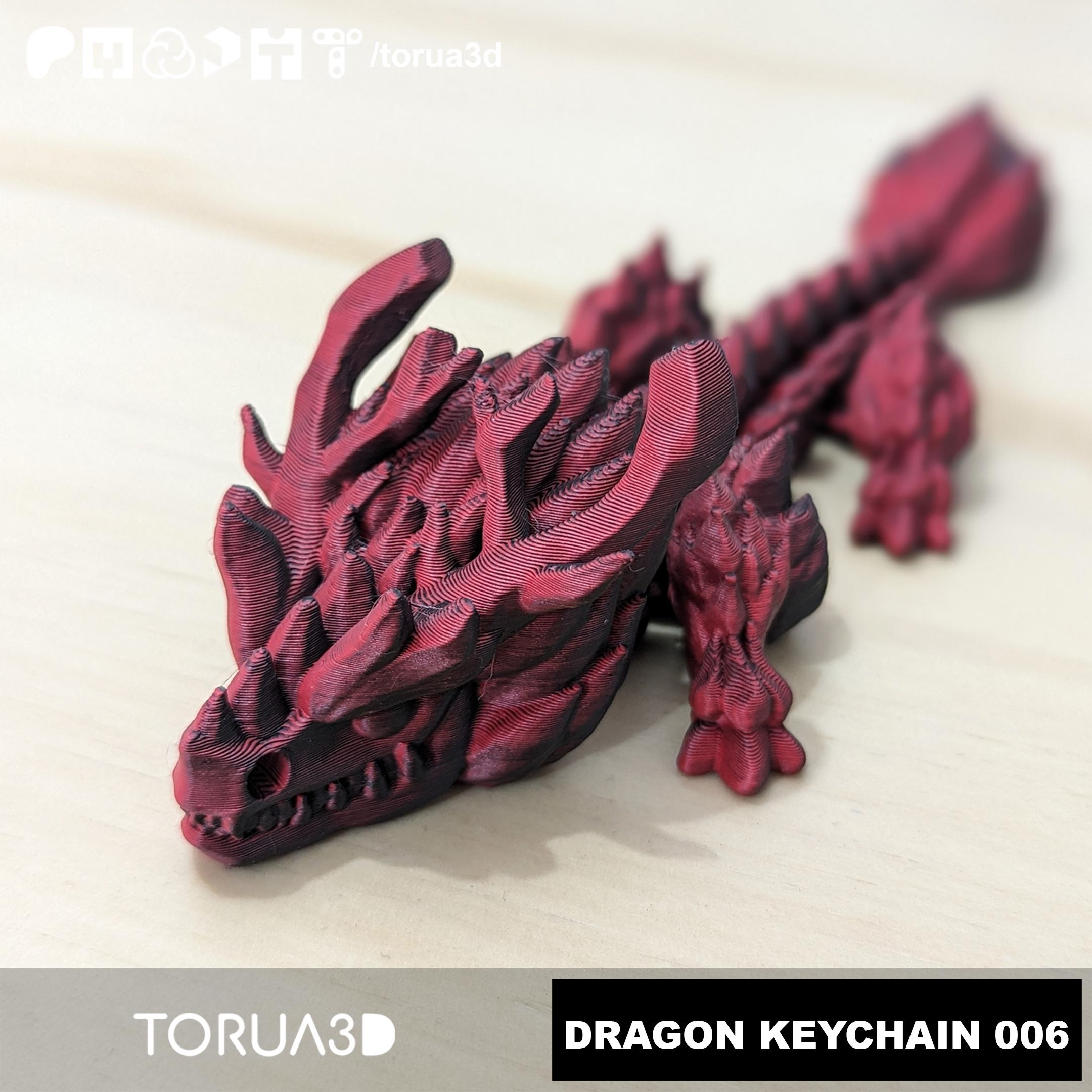 Articulated Dragon Keychain 006 3d model