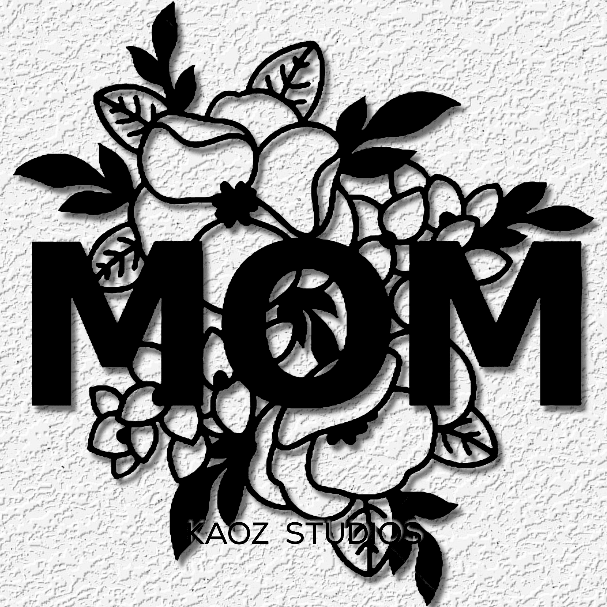 Happy Mothers Day wall art mom wall decor flowers decoration 3d model