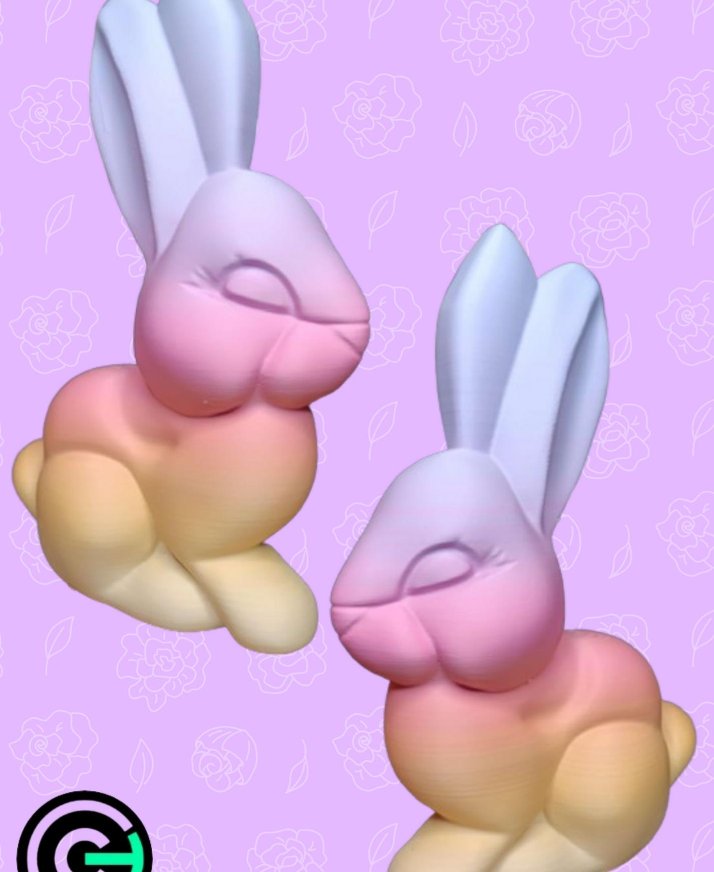 Chocolate Bunny -(No Supports) - Printed in Polymakers Pastel Rainbow on my Flashforge Adventurer 5M. - 3d model