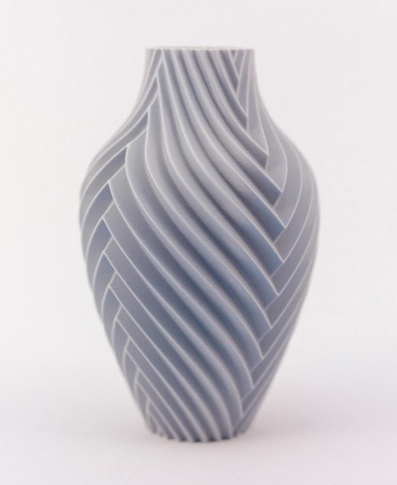 Chromatic Vase - 'Monochromatic Vase' printed in vase mode using Hatchbox Cool Gray PLA filament (https://amzn.to/45ebyov) - 3d model