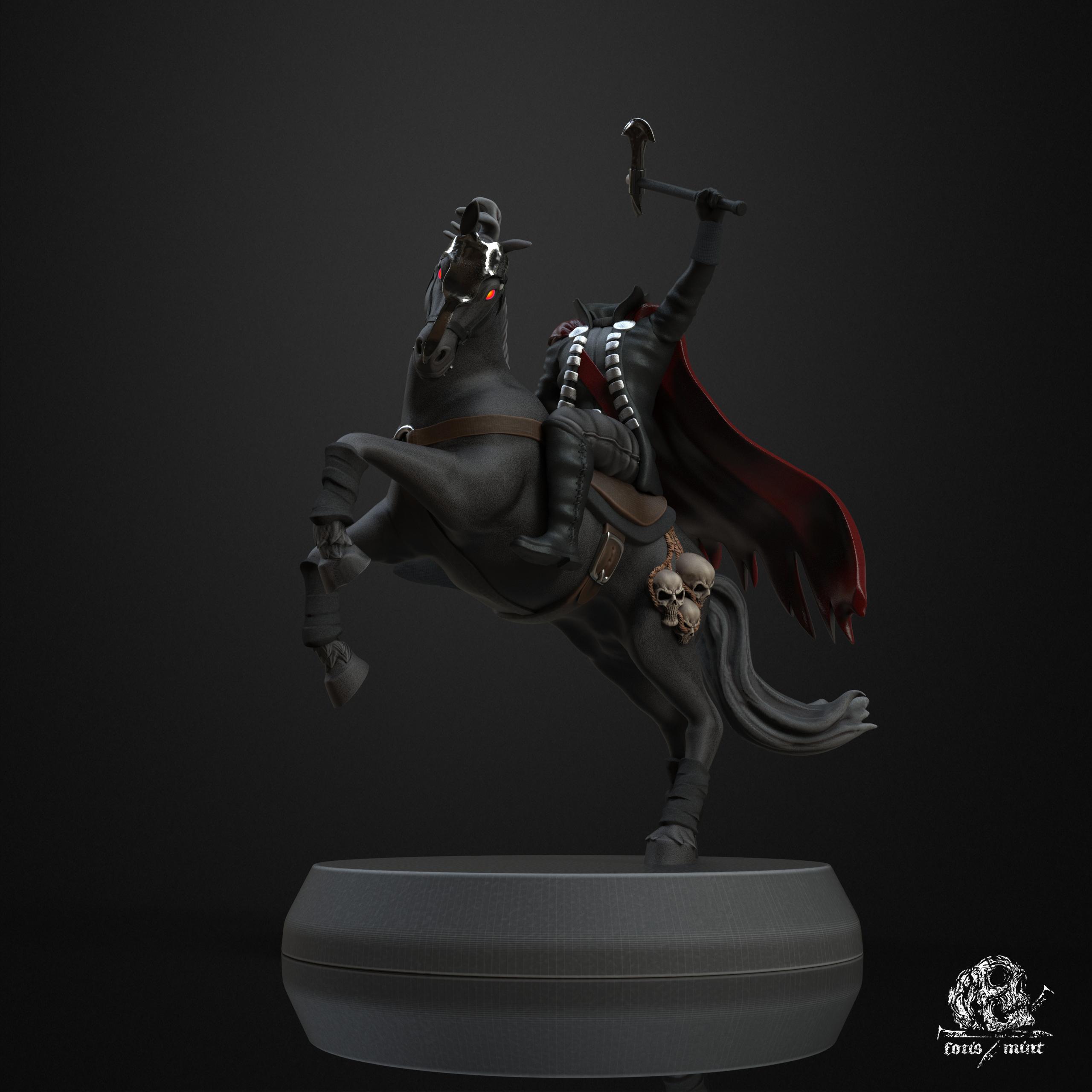 Headless Horseman Figure (Pre-Supported) 3d model