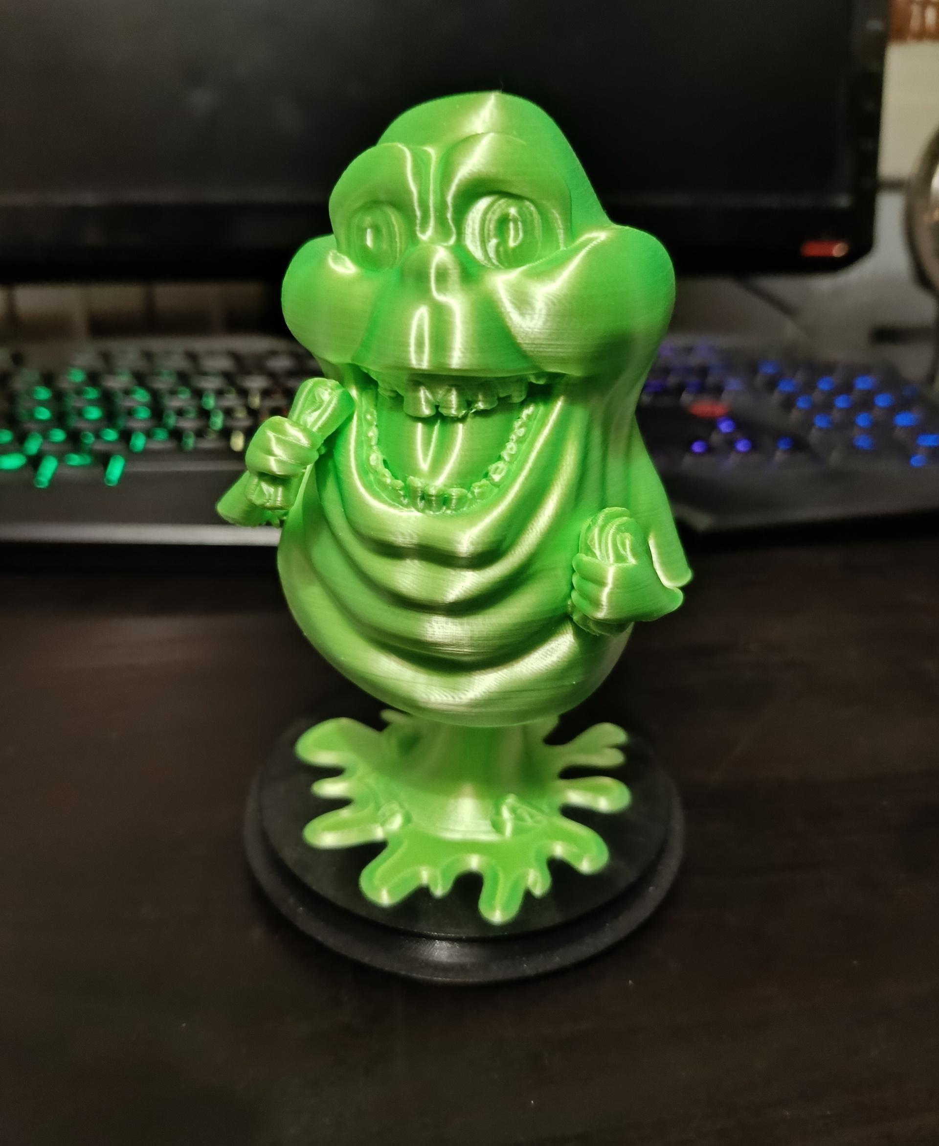 Little Big Head - Little Big Head Slimer from Ghostbusters designed by ChelsCCT (ChelseyCreatesThings) and printed by Frikarte3D using Artillery Fluo Green and Geeetech Black PLA filaments. - 3d model