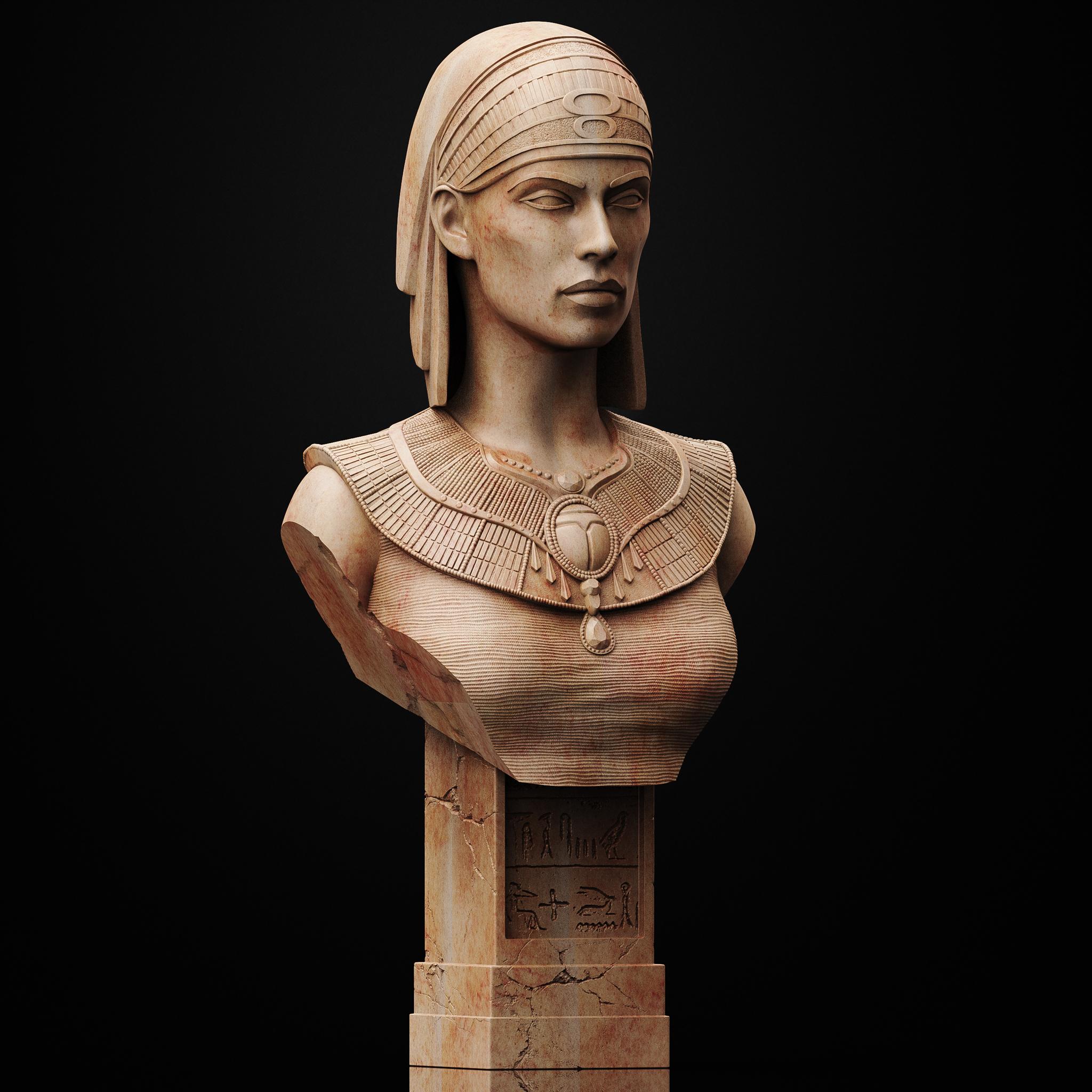 Seshat Bust (Pre Supported) 3d model