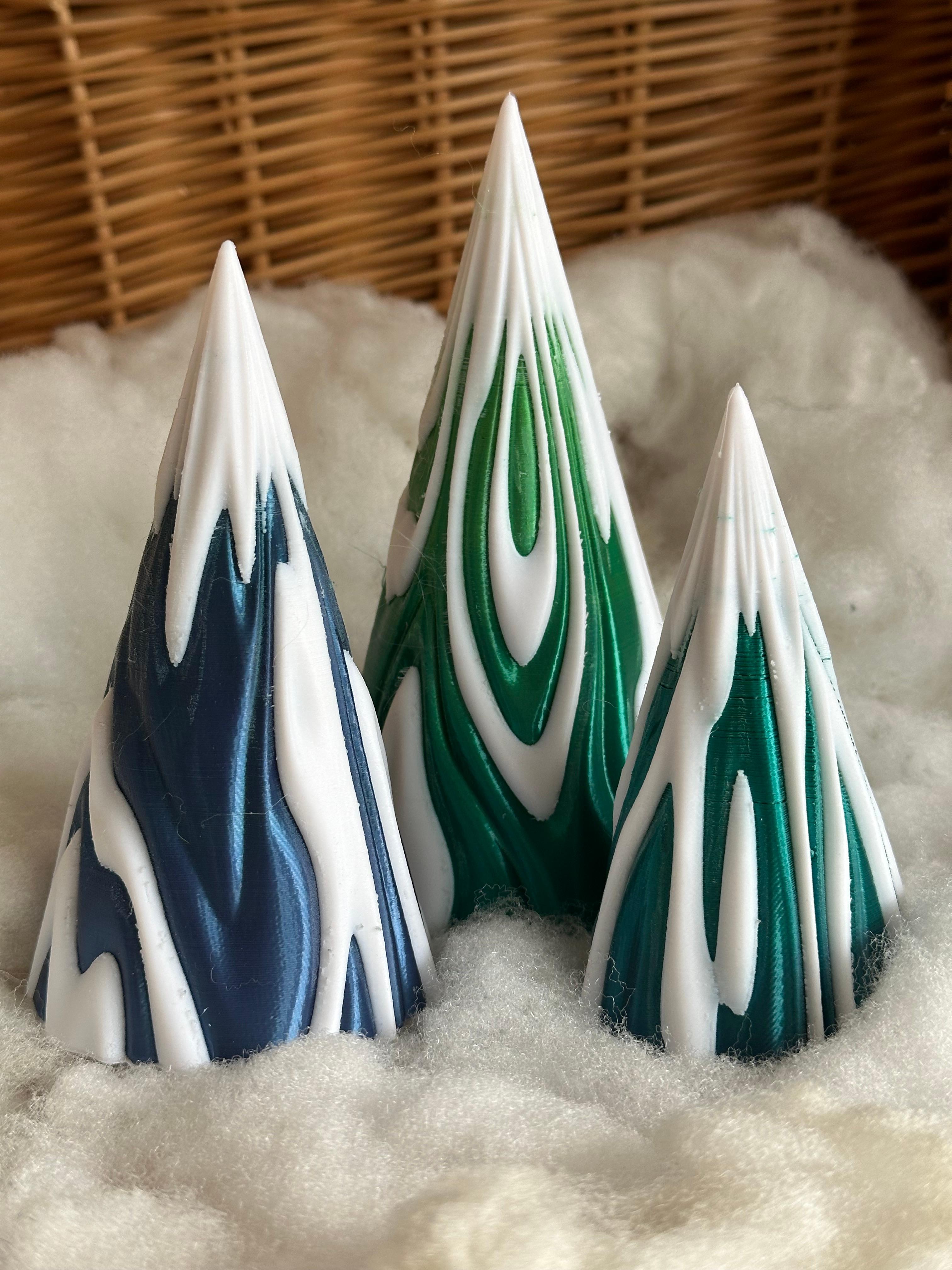 Snowy Lawren Trees  3d model