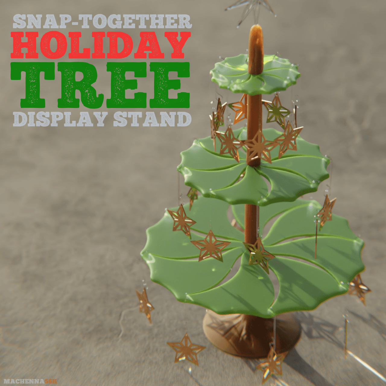 Holiday Tree Display Stand | Modular 3d model