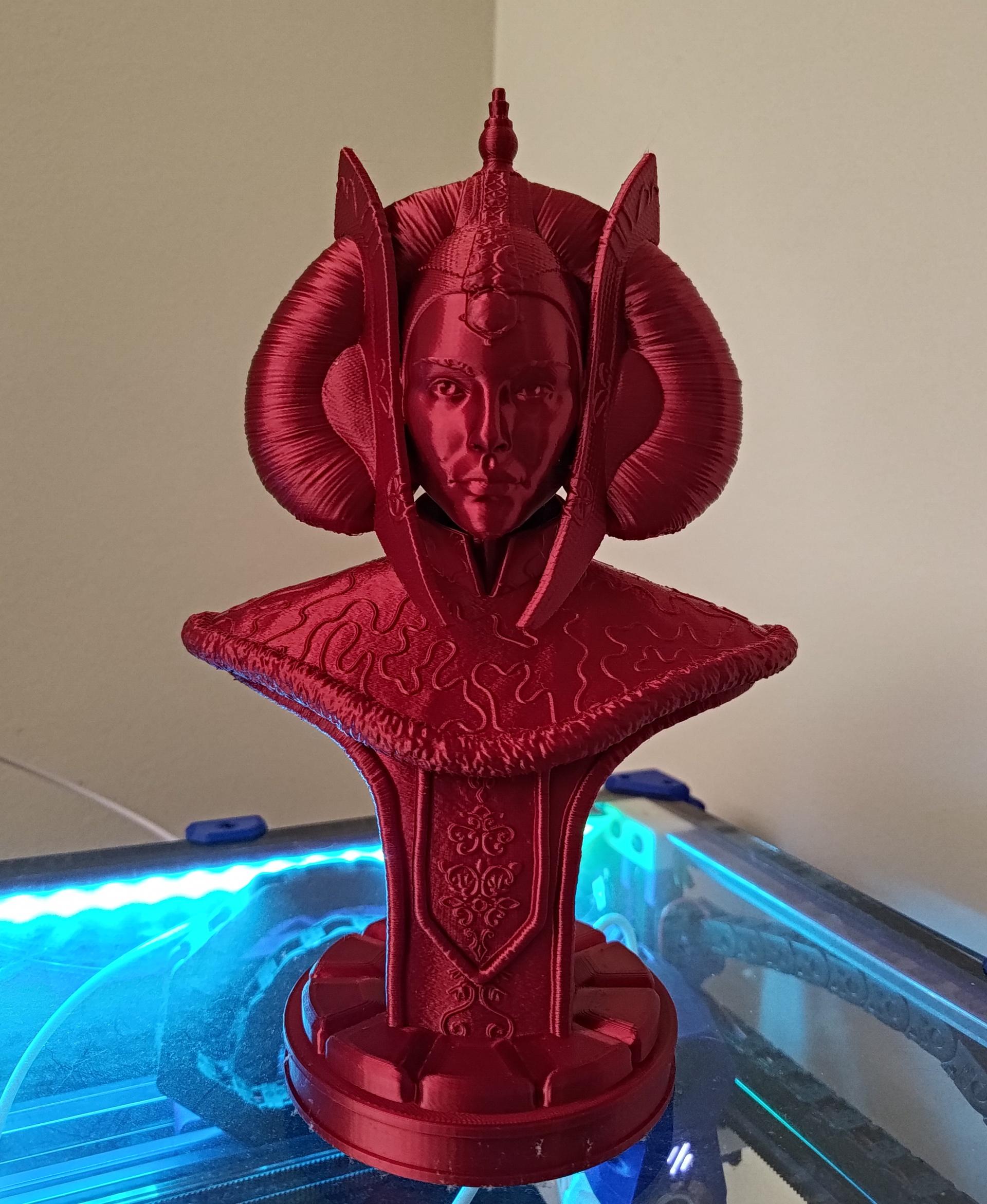 Queen Amidala bust (Pre-Supported) - Truly beautiful model and really reminds me of "The Phantom Menace" which was my first introduction to the Star Wars universe. - 3d model