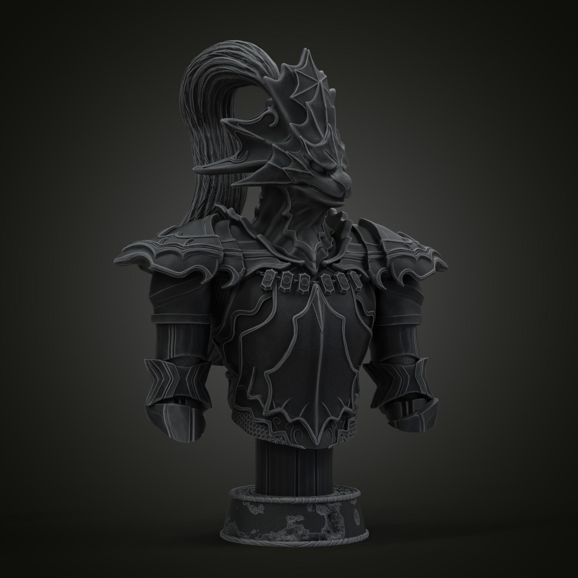 Dragon Slayer Ornstein Bust (Pre-Supported) 3d model