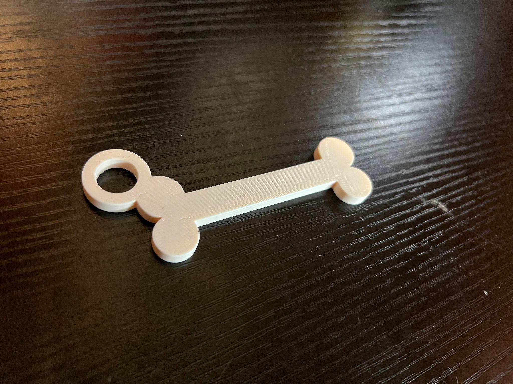 Bone Keychain - Print in place 3d model