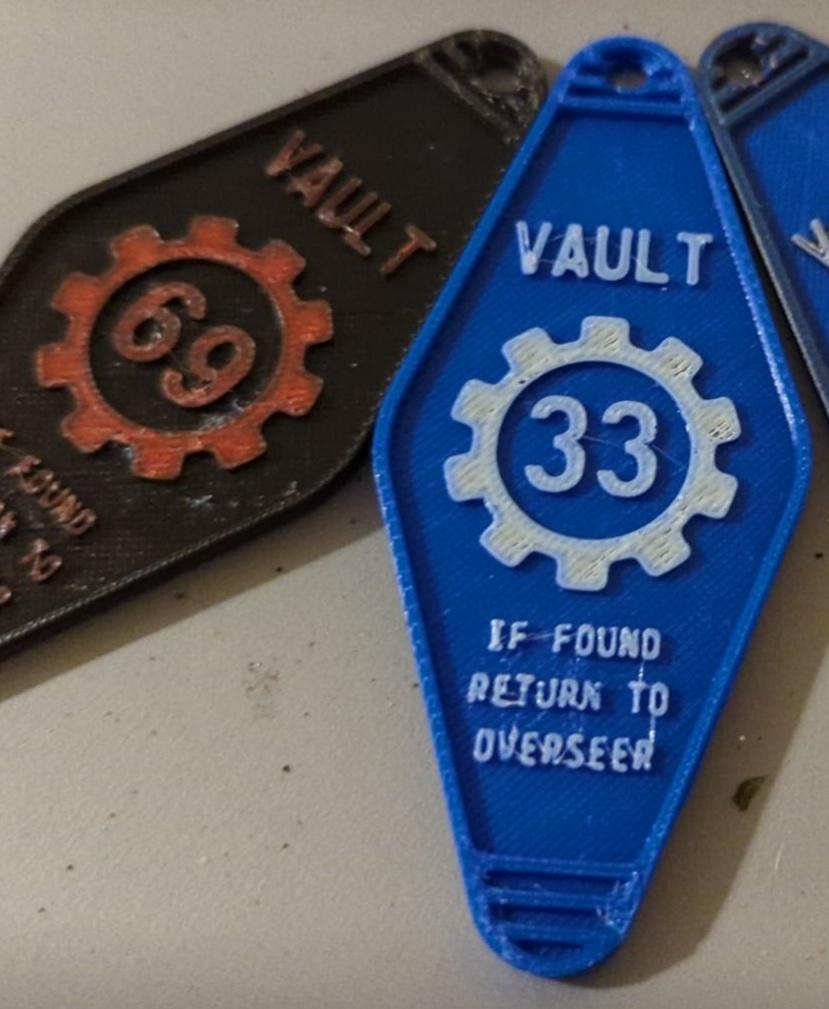 Fallout Inspired Vault Key Fob Assortment  3d model