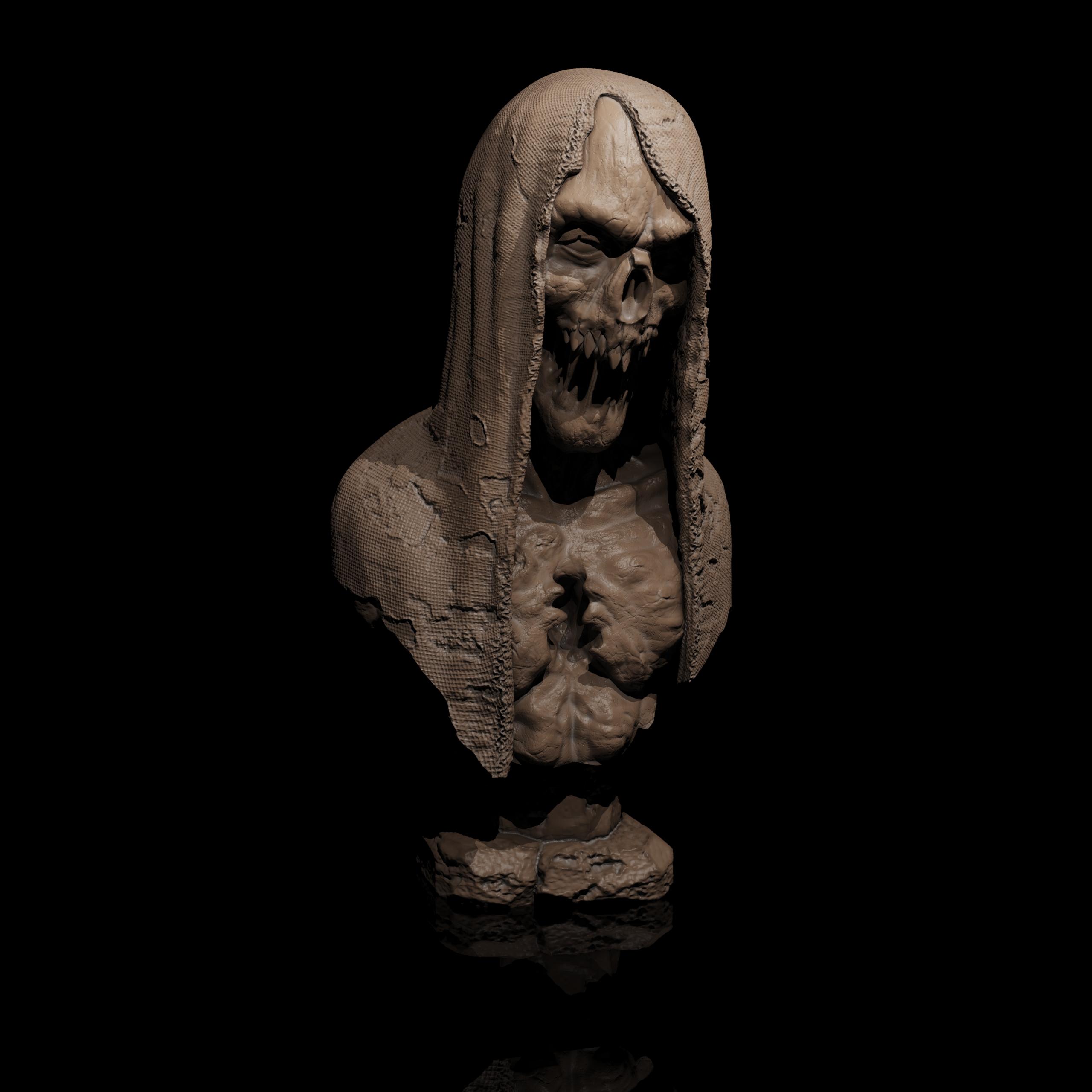 Thanatos Bust (Pre-Supported) 3d model