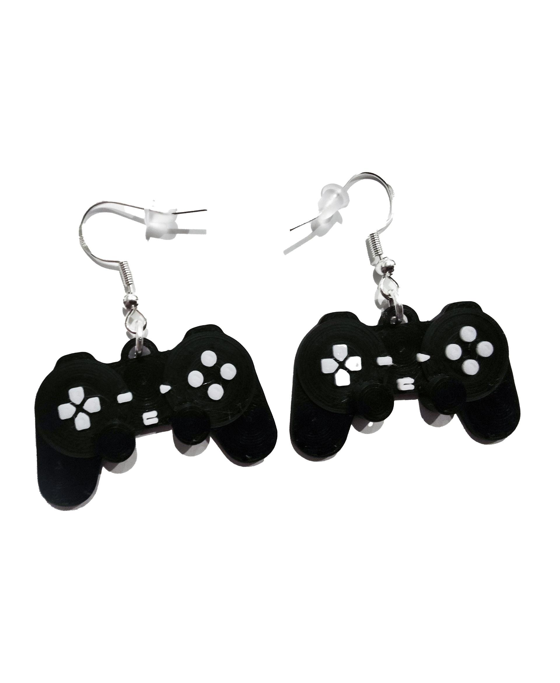PlayStation Controller Inspired Earrings 3d model
