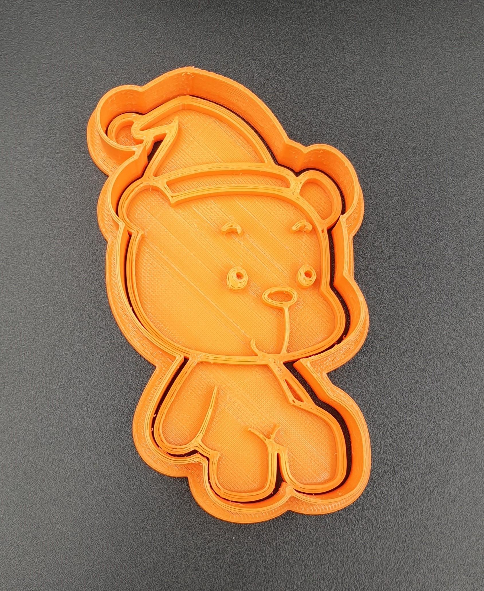 Teddy Bear - Cookie Cutter with Stamp 3d model
