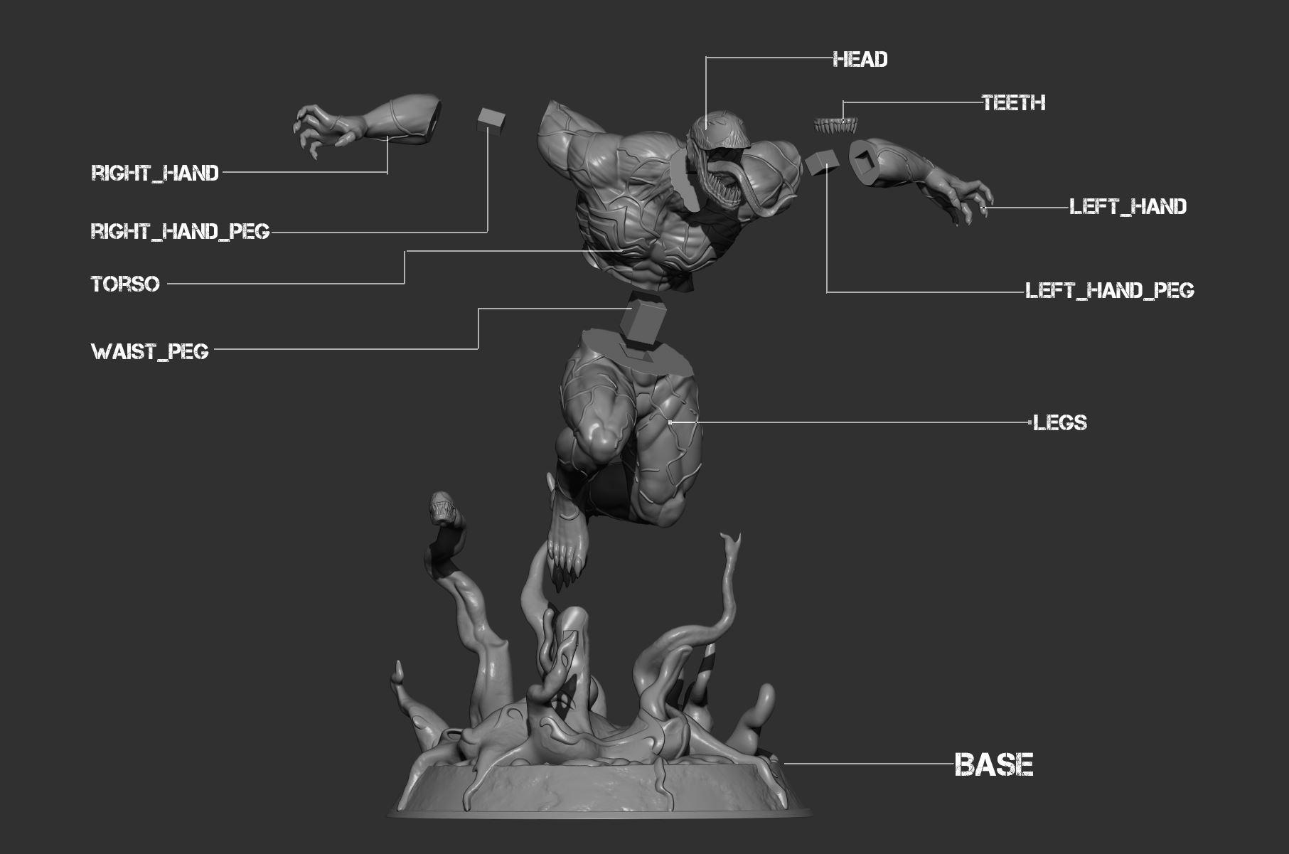 Venom Figure 3d model