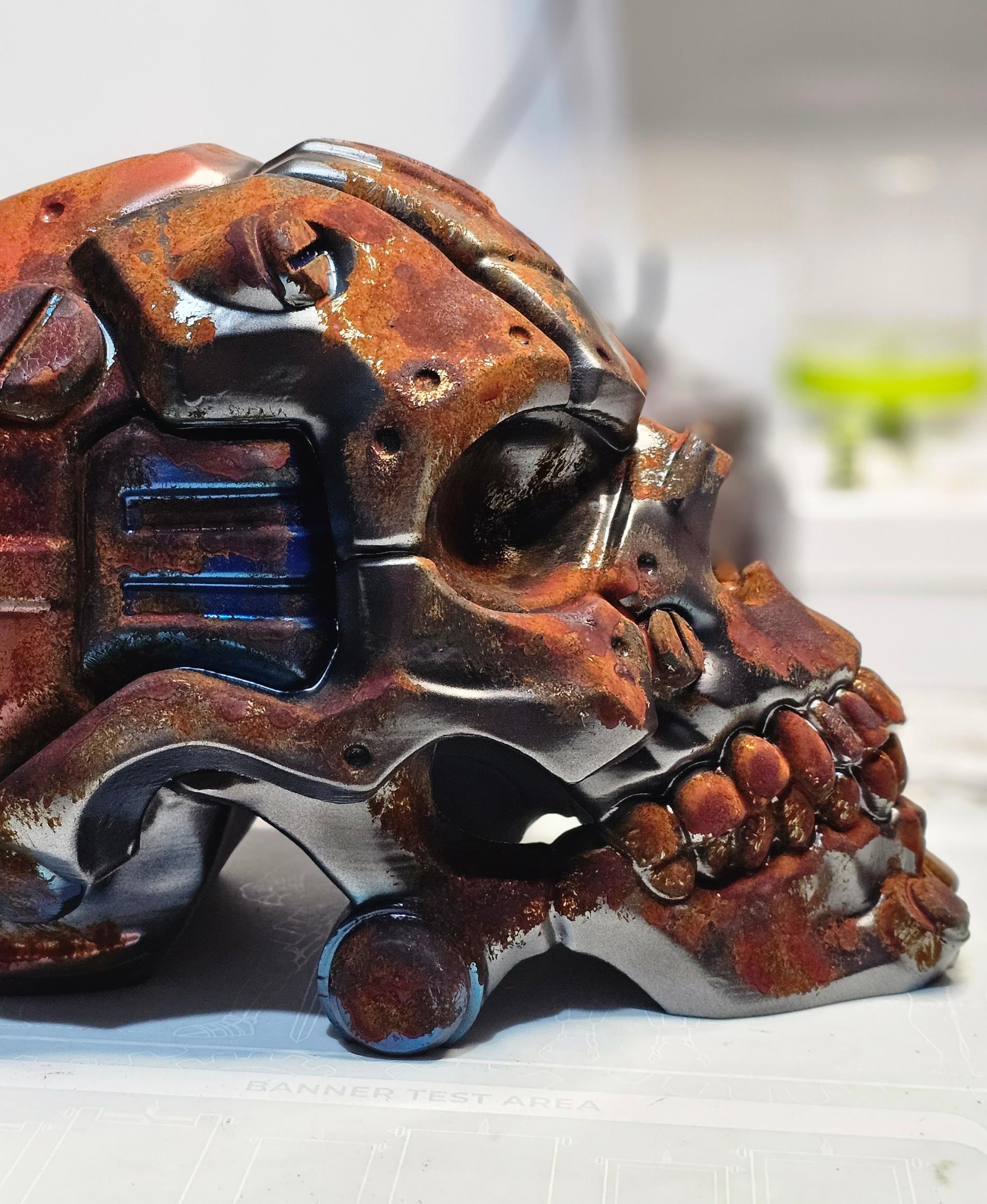 Mech Skull - cyberpunk - Decoration  3d model