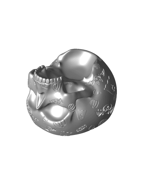 Halloween Print Skull Bowl/Planter 3d model