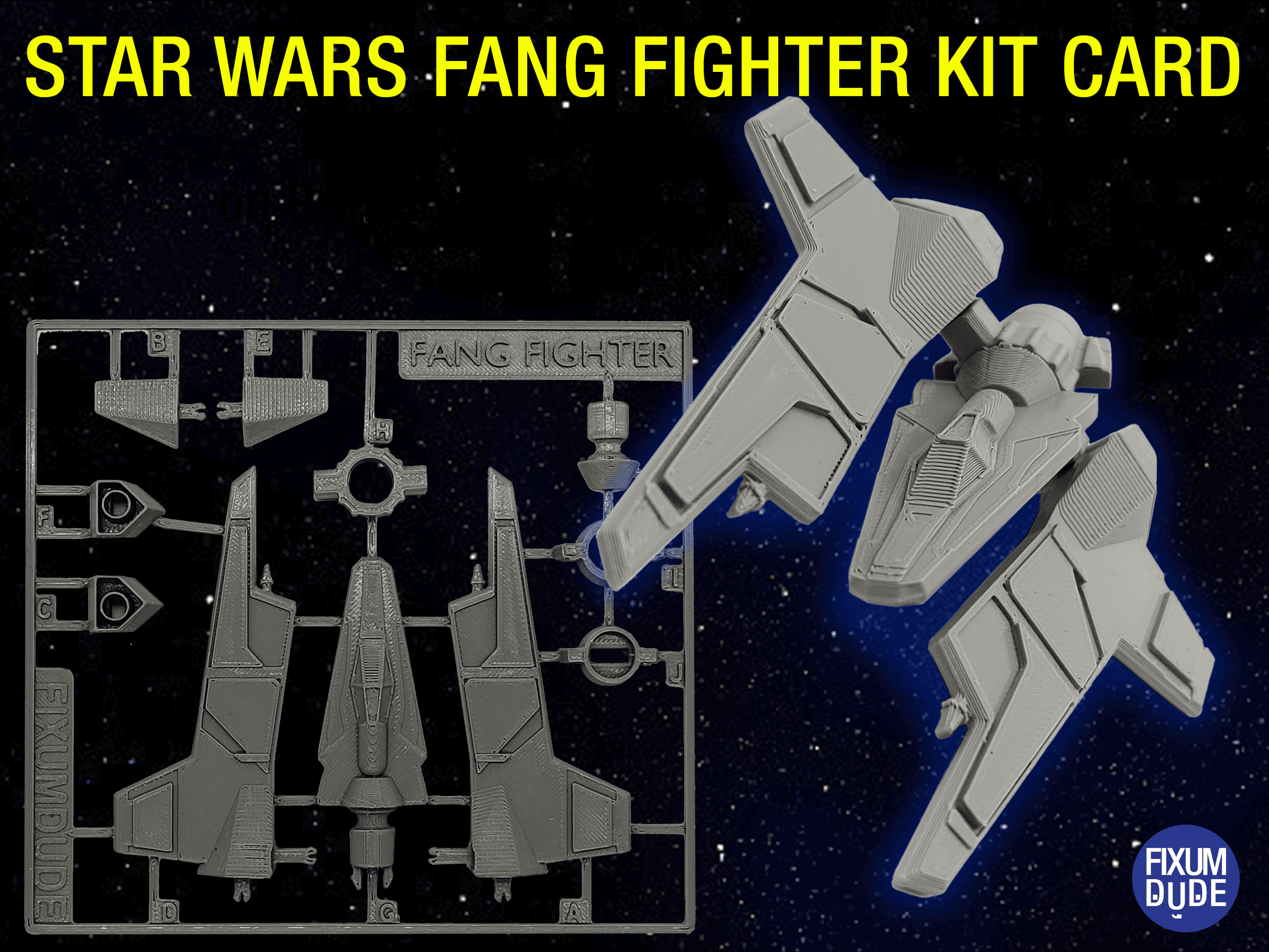 Star Wars Fang Fighter Kit Card 3d model