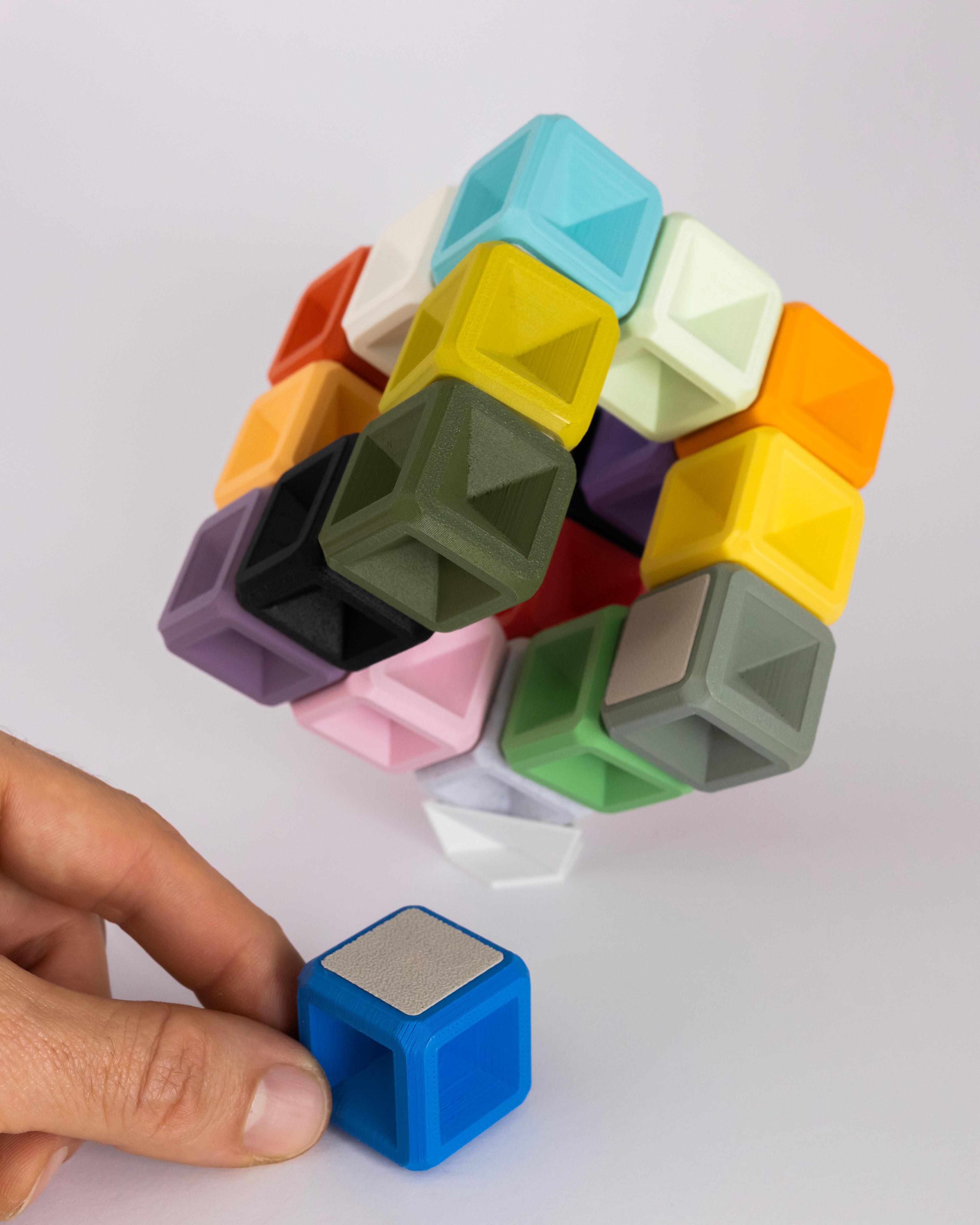 Force Field Puzzle 3x3 Wireframe Cube 3d model