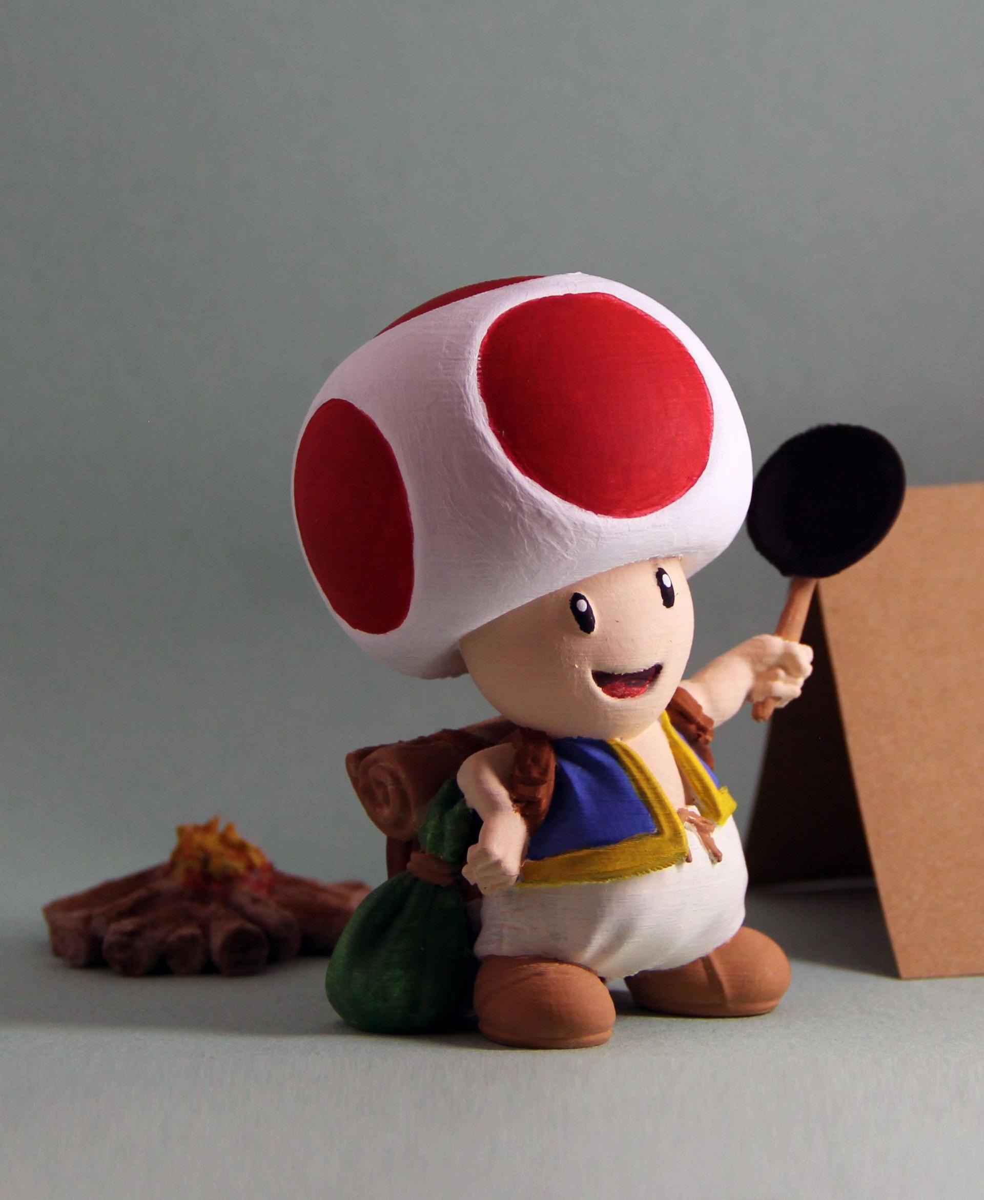 Toad  - Fully hand painted, model printed very easily with just a few supports and lightning infill - 3d model