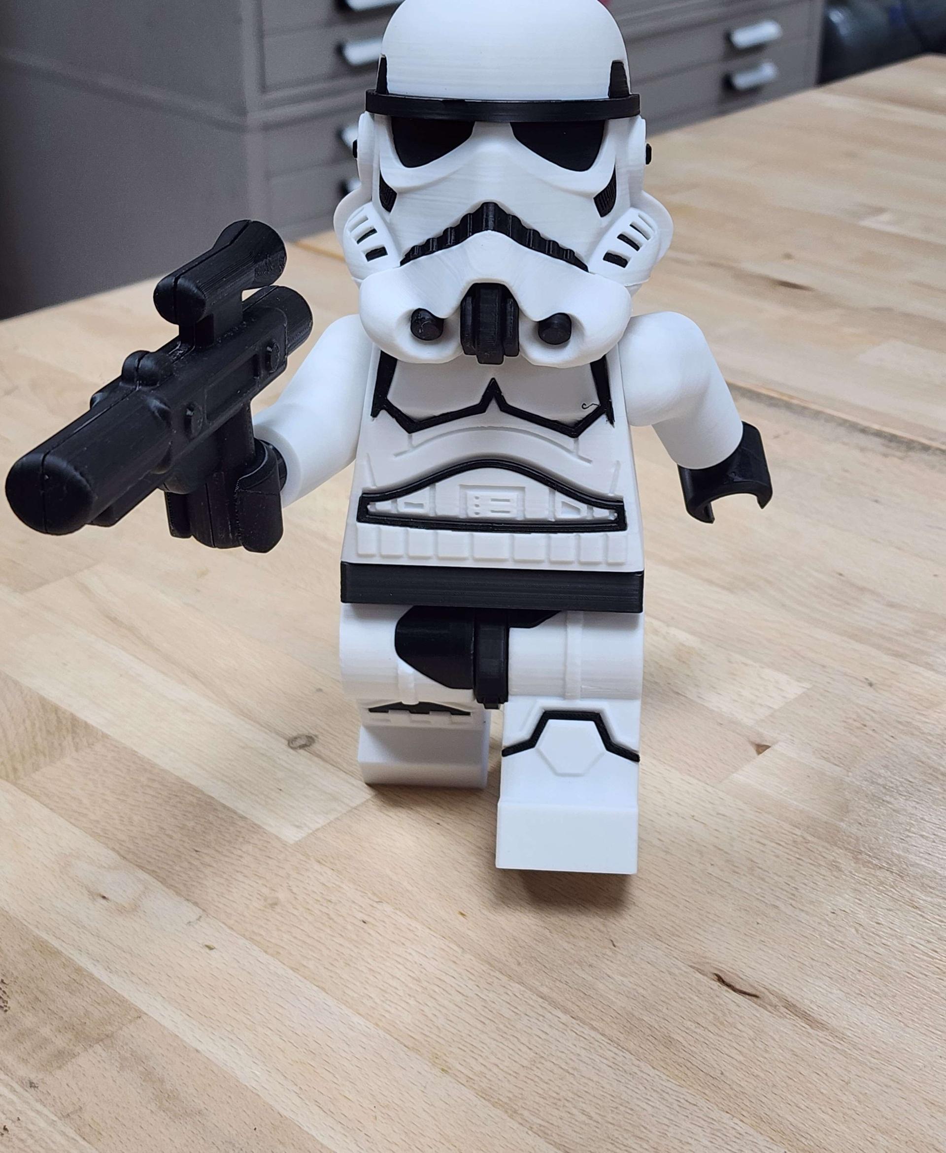 Stormtrooper (6:1 LEGO-inspired brick figure, NO MMU/AMS, NO supports, NO glue) - Great model - 3d model