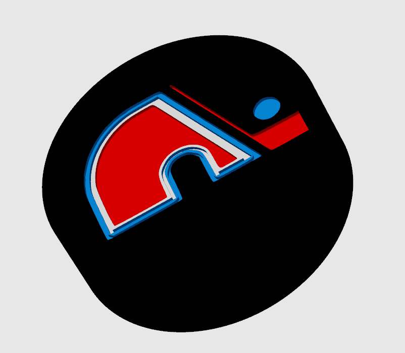 Nordiques hockey puck 3d model
