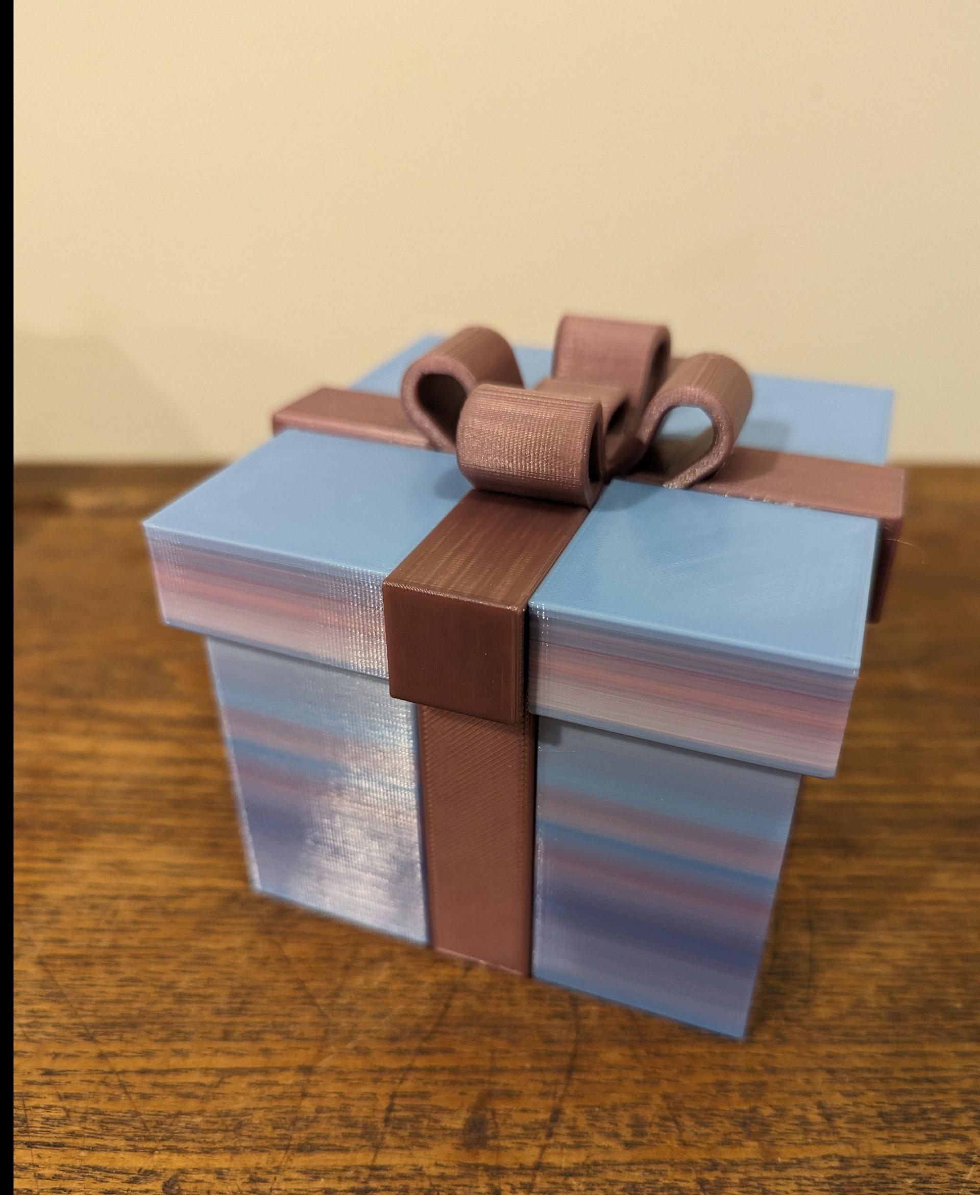 Gift Box  #13 - Printed in Proto Pasta Nebula Cotton Candy and Filamatrix Iced Amethyst - 3d model