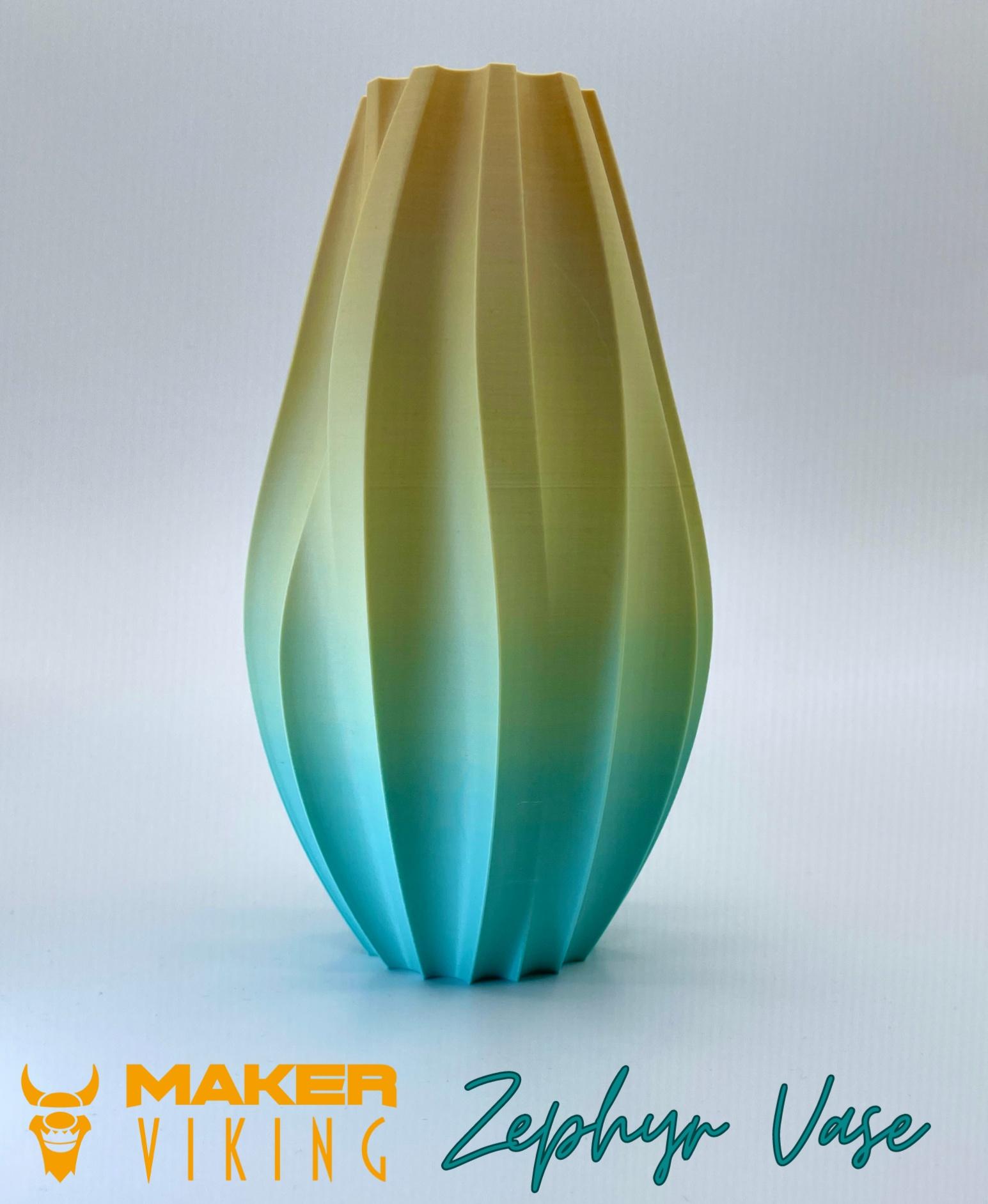 Zephyr Vase - Polymaker Polyterra Pastel Rainbow Gradient - 3d model