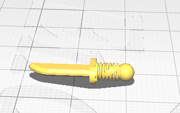 Lego knife  3d model