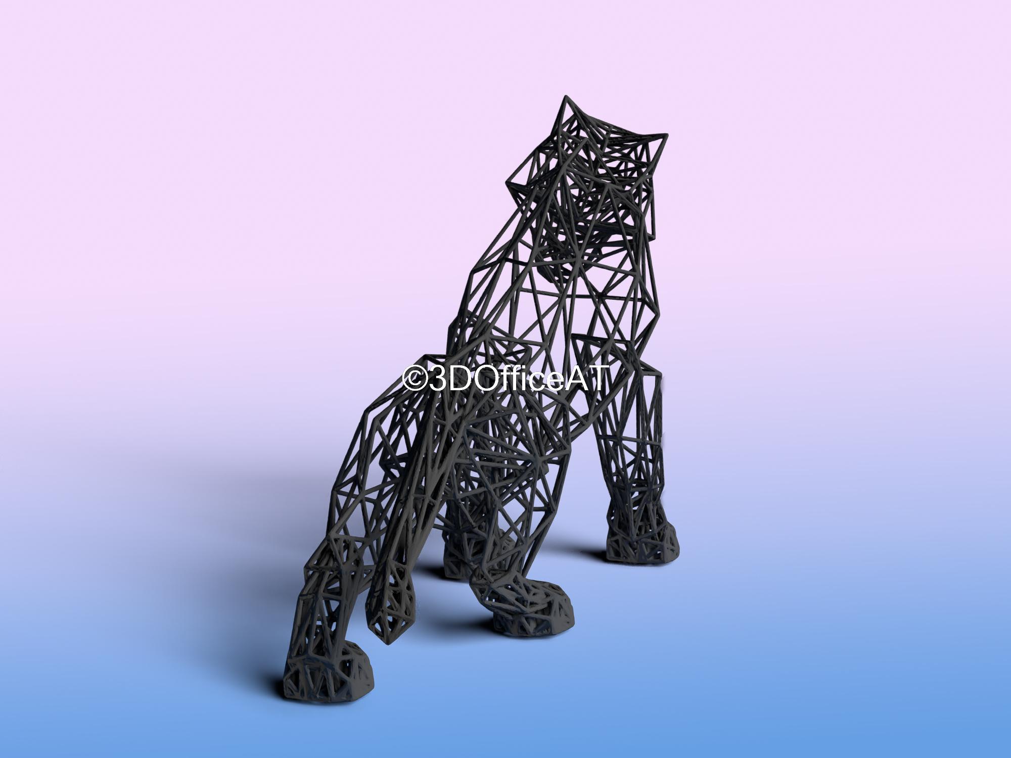 Jaguar Wire Art 3d model