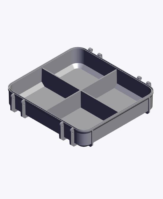 Tool Box Base 4 Compartments 3d model