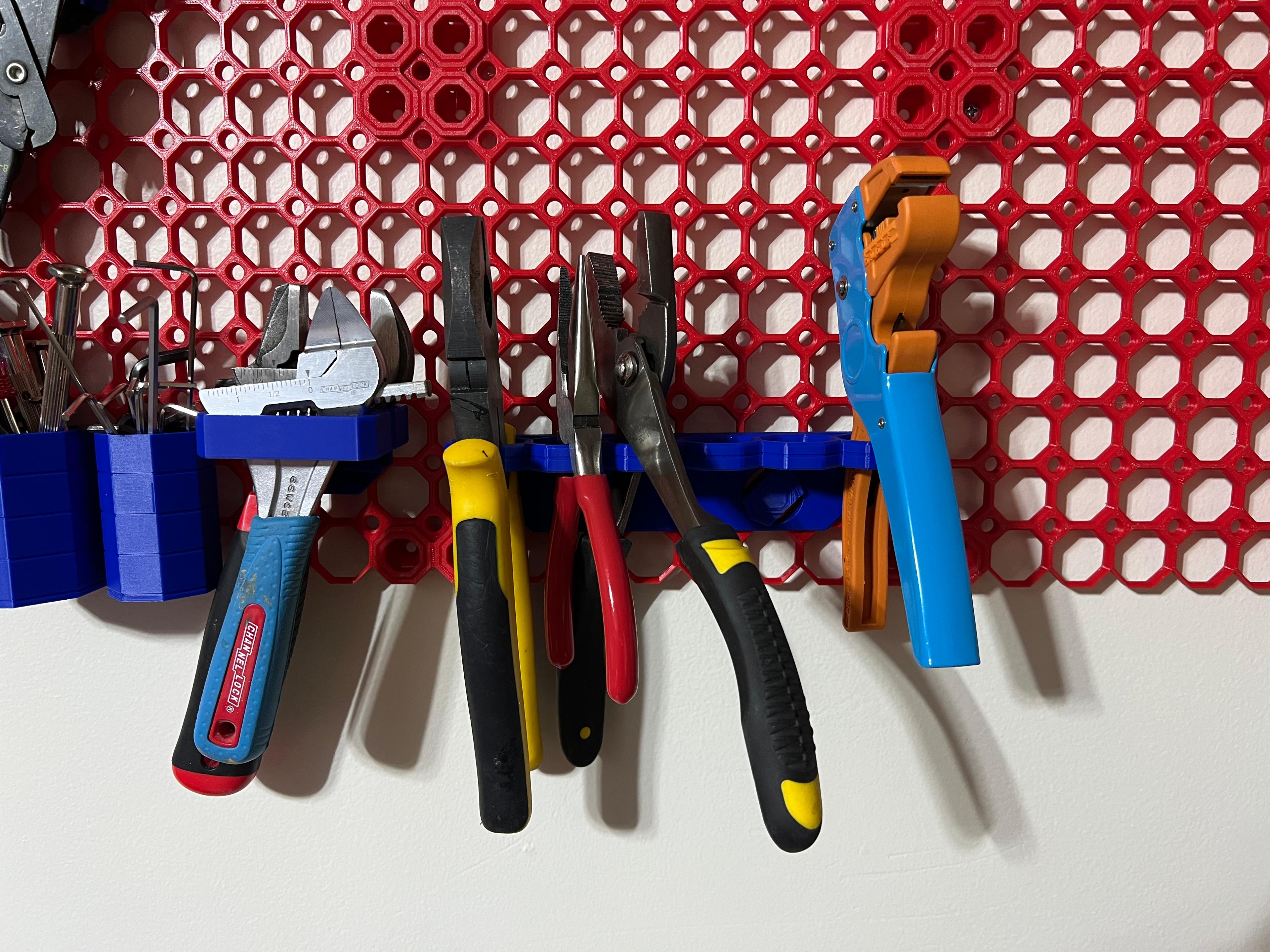 Multiboard Plier, Wire Stripper, and other Tools Holder Array 3d model