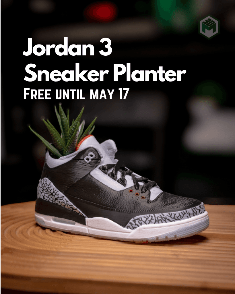 Jordan 3 Display / Mini Sneaker Planter  3d model