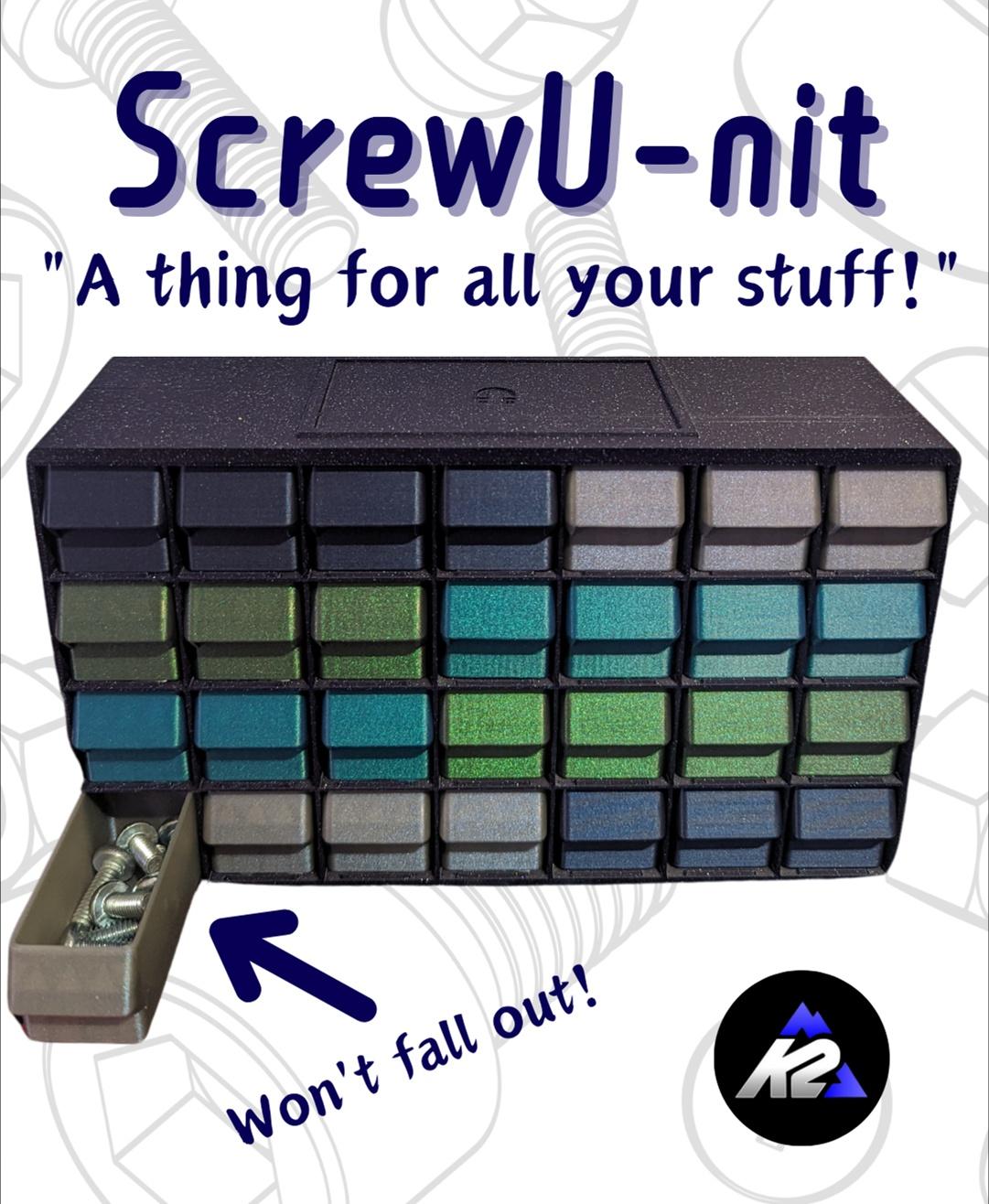 ScrewU-nit Hardware Organizer - nuts, bolts, screws 3d model
