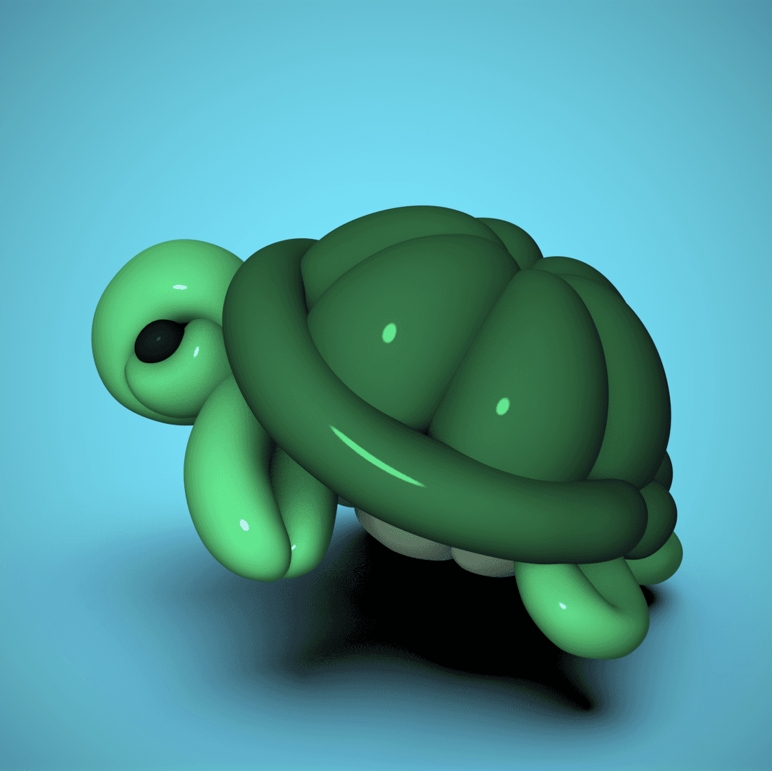 Balloon Sea Turtle 3d model