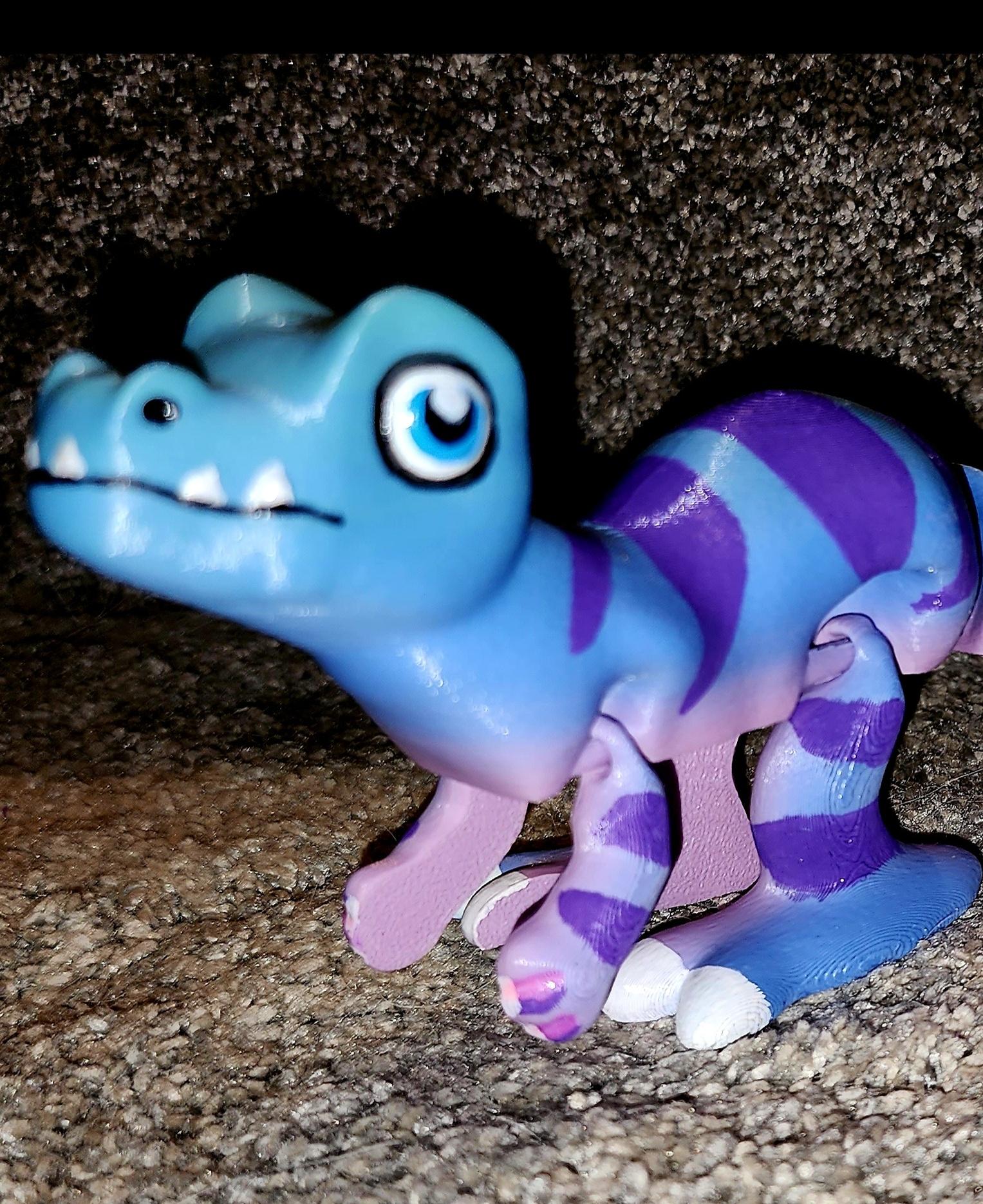 Cute Flexi Raptor - This was a fun print and fun to hand paint - 3d model