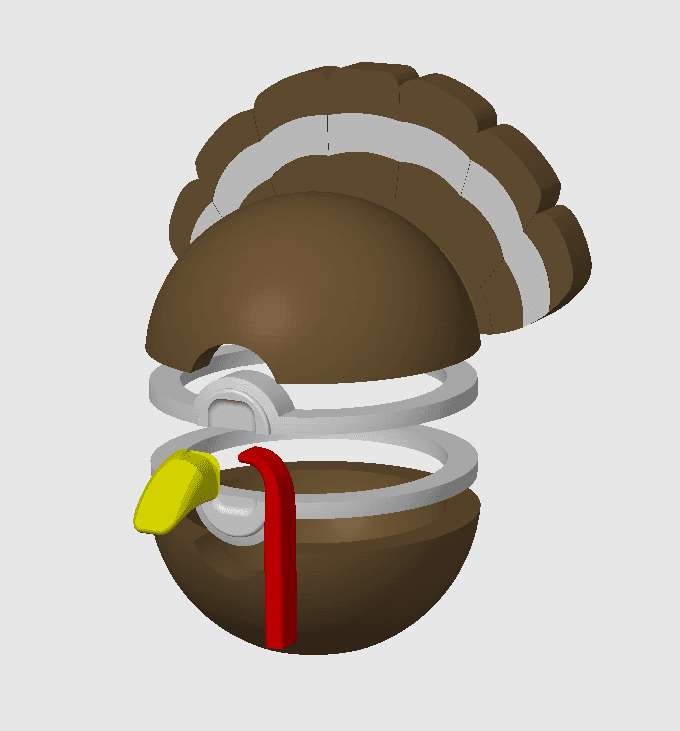 Pokemon Thanksgiving Turkey Pokeball  3d model