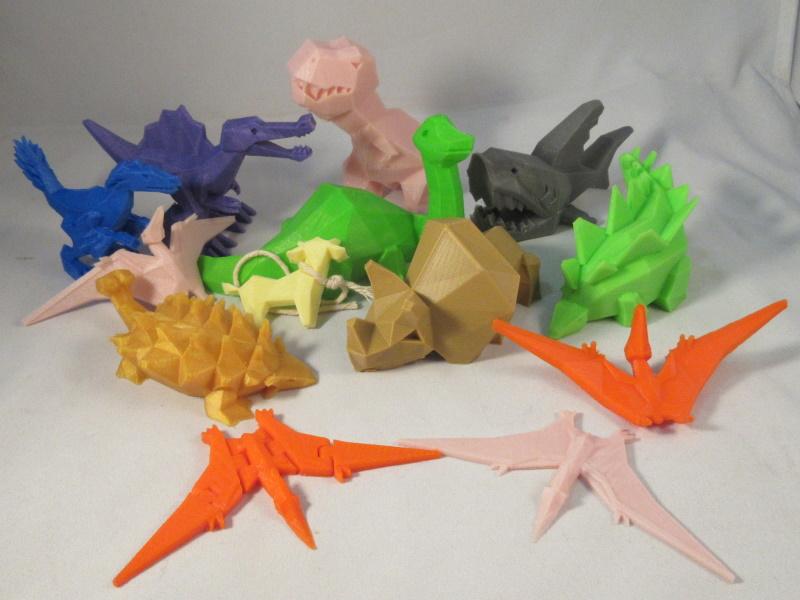 Low Poly Dinosaurs Set 1/4 3d model