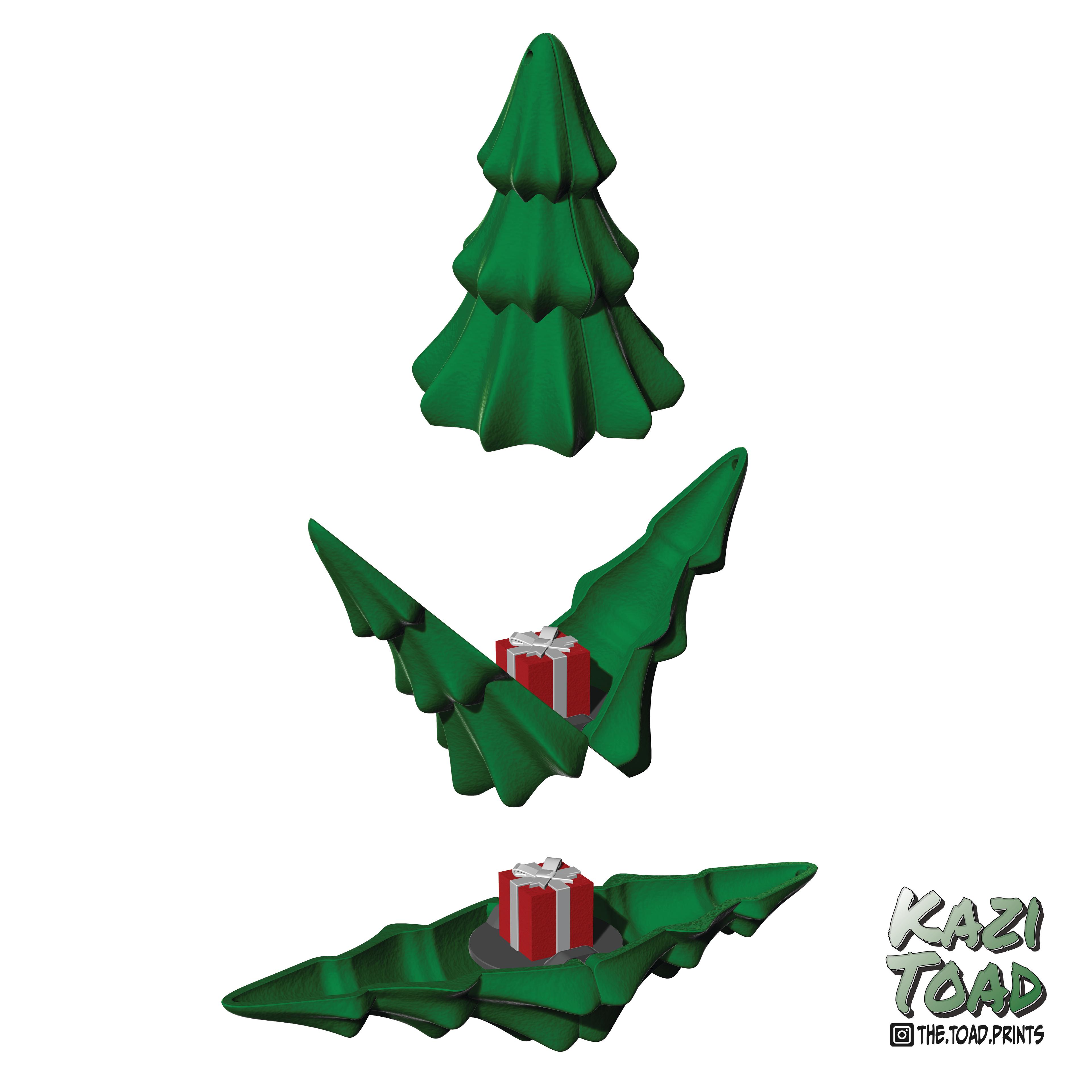 Remix of Hinged Christmas Tree (Print in Place).stl 3d model