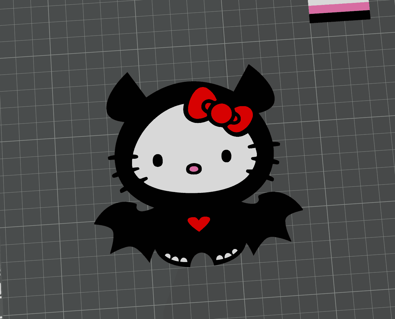 Hello Kitty Bat 3d model