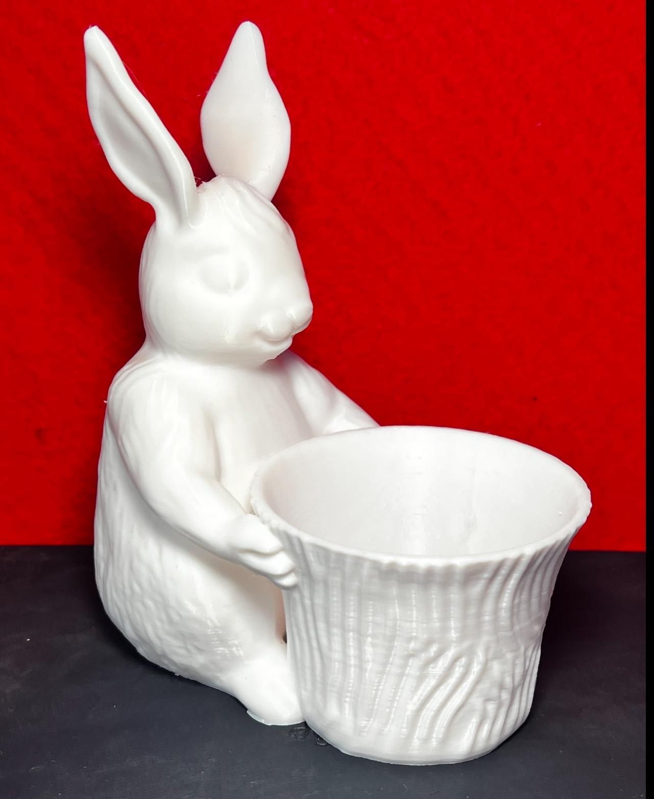 Easter Bunny - Toy Pot Planter - Grandson loves it easy to print so it’s now got egg not a plant 😊 - 3d model