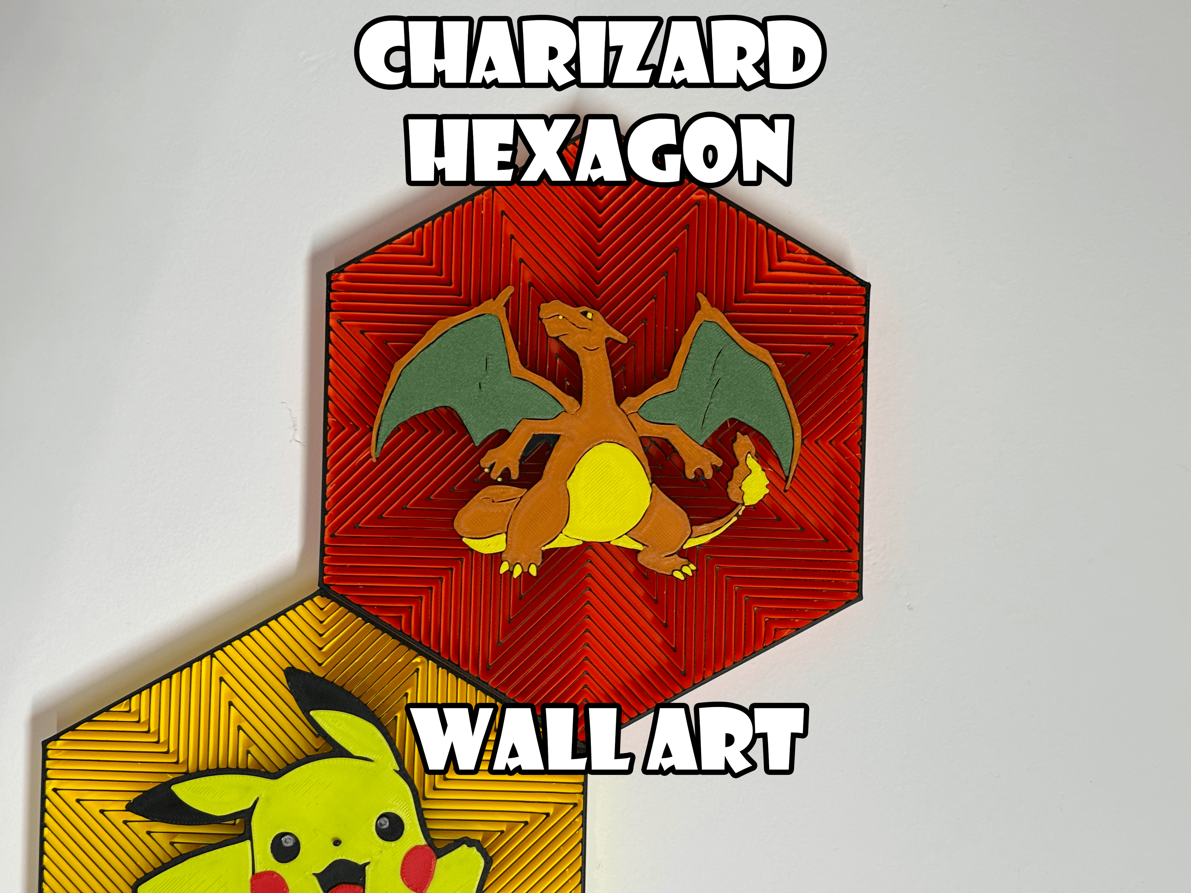 Charizard Hexagon Wall Art - Pokemon 3d model