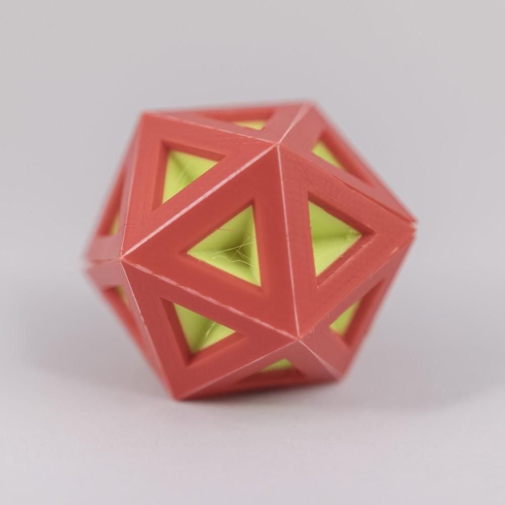 Icosahedron Pyramids // Folding Polyhedra Pack No.1 3d model