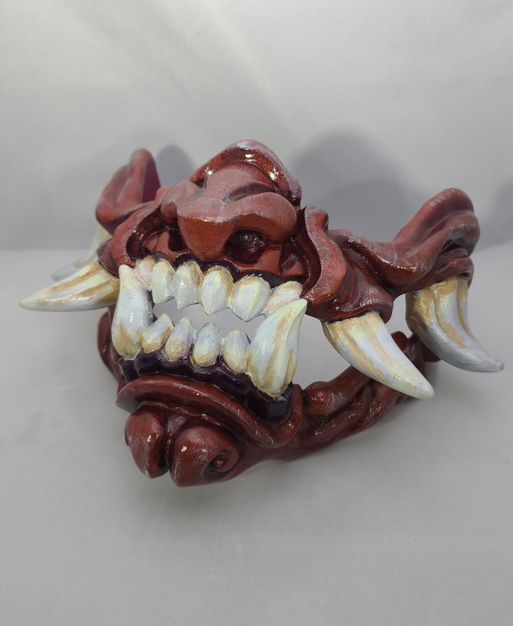 Oni Half Mask - Wearable - Had a blast making this!  - 3d model
