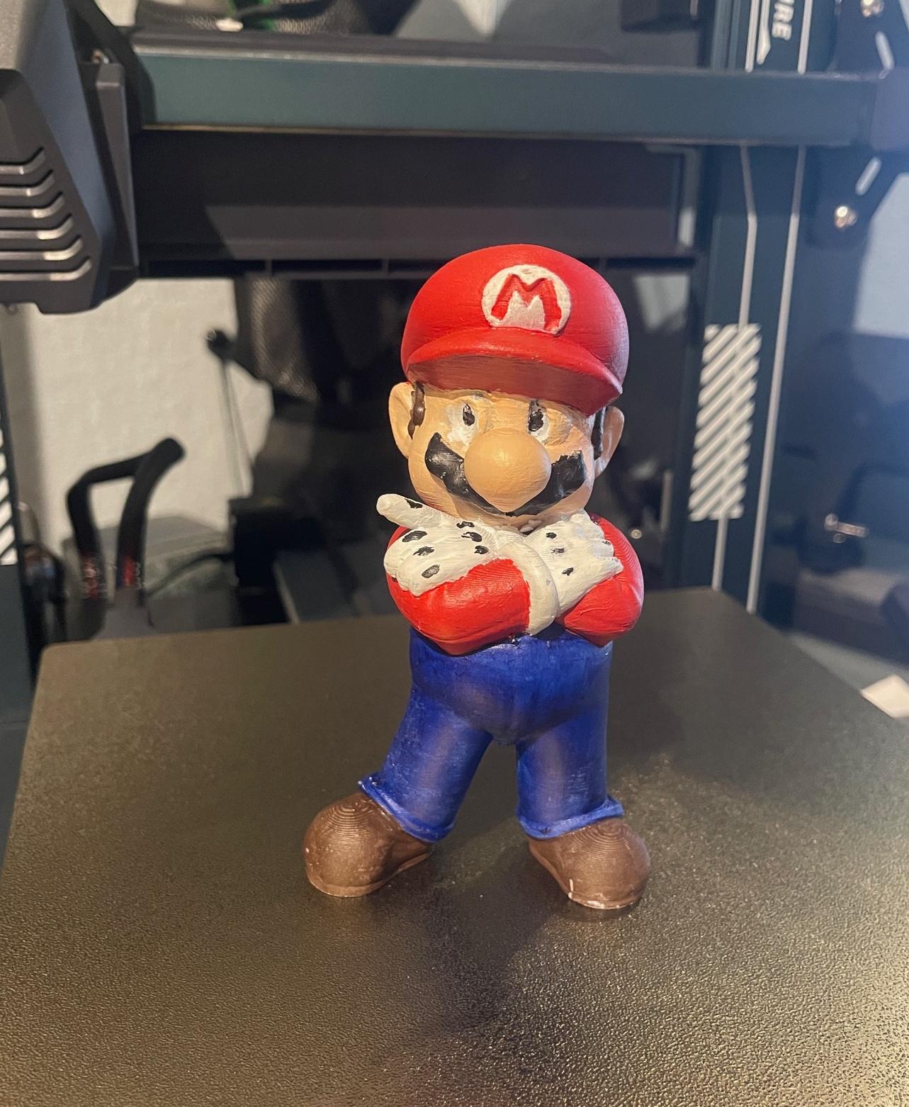 Mario - Super Mario Bros. - Fan Art - printed well at a 0.28  - 3d model