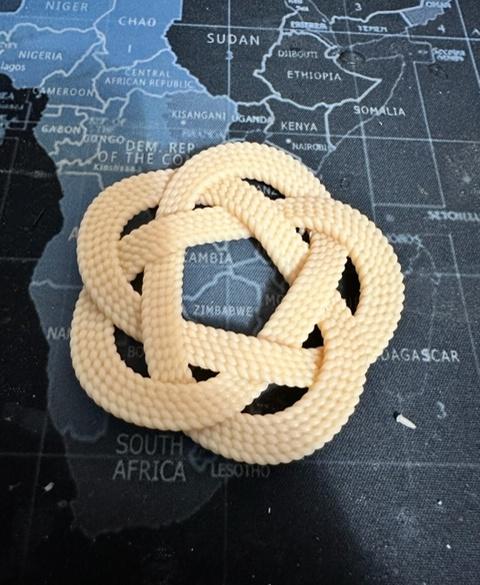 Sailor’s Knot Wreath (5 cord) - Had issues with printing on an FDM printer so I rescaled the model and printed it on my Geeetech resin printer.
 - 3d model