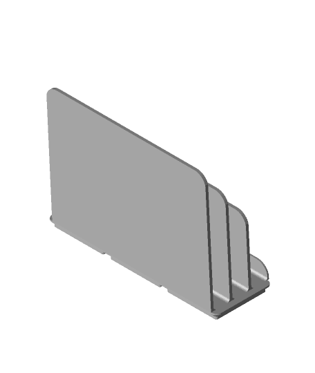 Gridfinity 1x3 Mail Holder 3d model