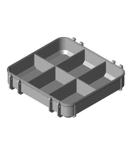 Tool Box Base 6 Compartments 3d model